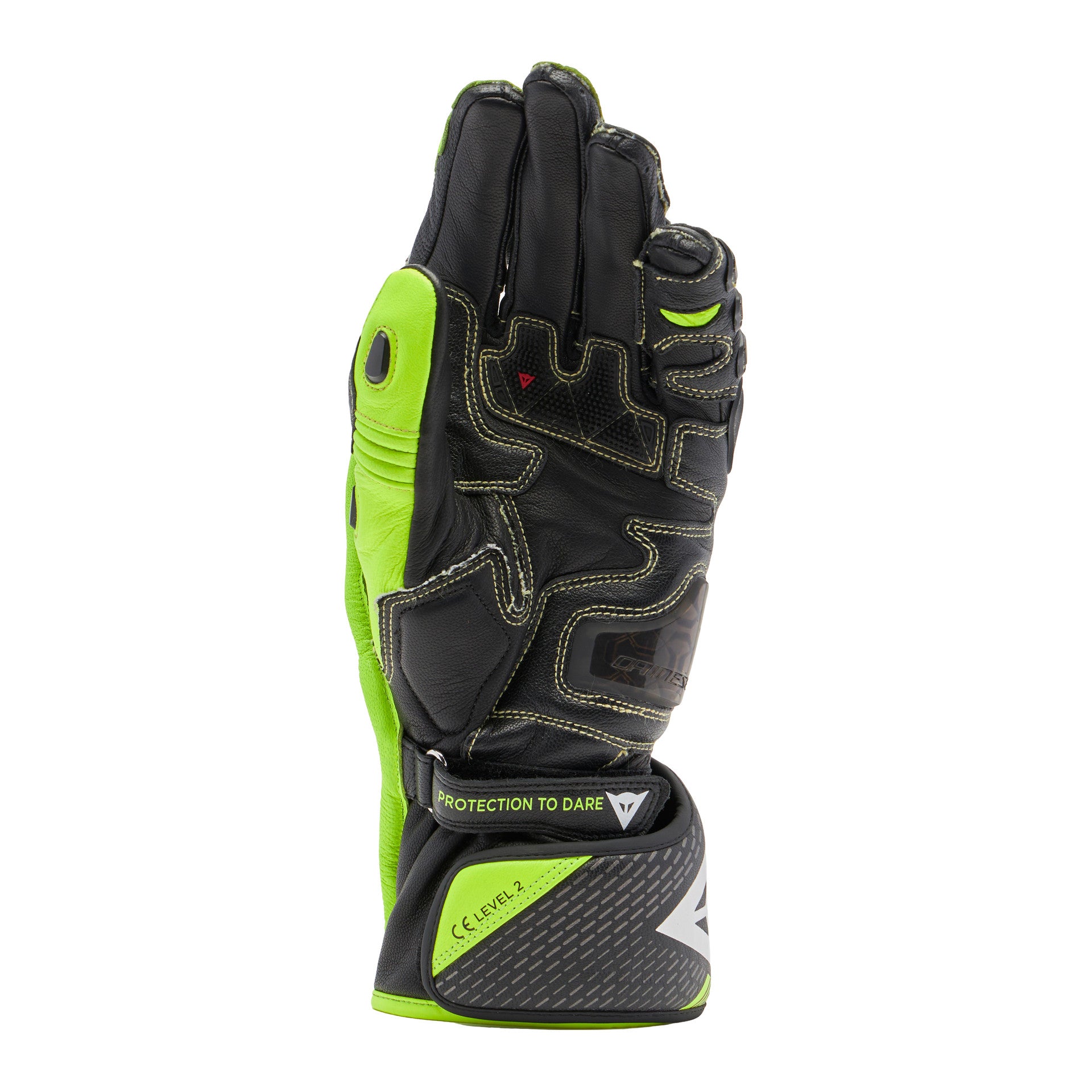 Gants de moto en cuir Dainese Full Metal 7 Racing | Hommes | Noir/Jaune Néon | 201810001462000 
