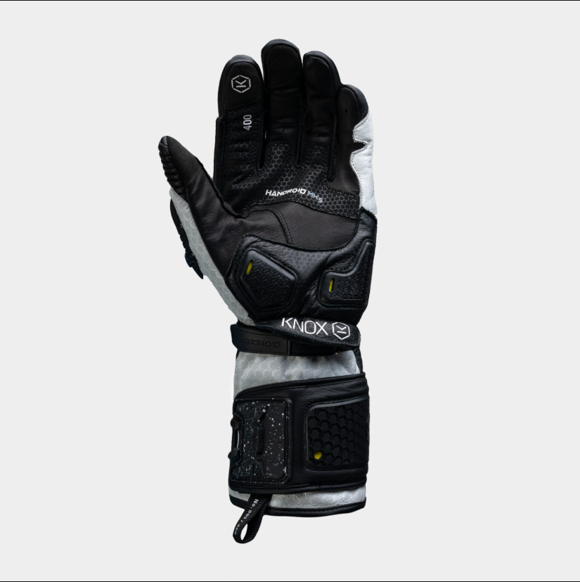 Knox Handroid MK5 gants de course en cuir | Homme | Noir/Blanc | 11769404101 