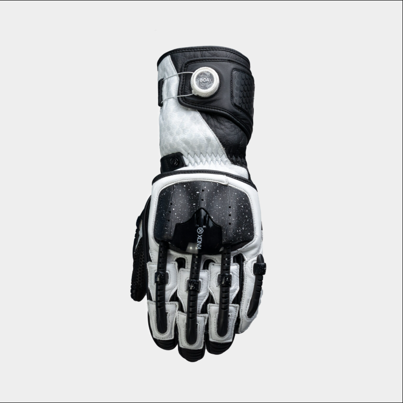 Knox Handroid MK5 gants de course en cuir | Homme | Noir/Blanc | 11769404101 