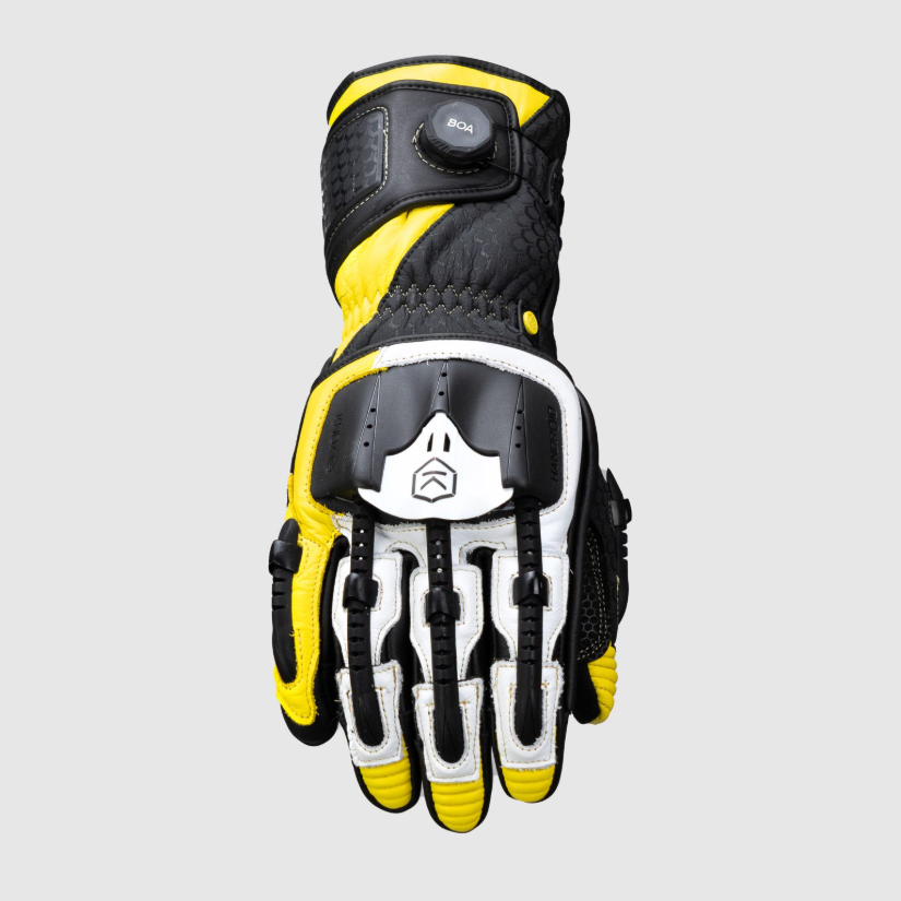 Gants de course en cuir Knox Handroid MK5 | Homme | Jaune | 11769404104 