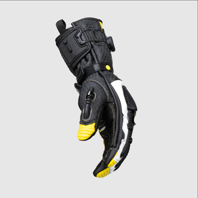 Gants de course en cuir Knox Handroid MK5 | Homme | Jaune | 11769404104 
