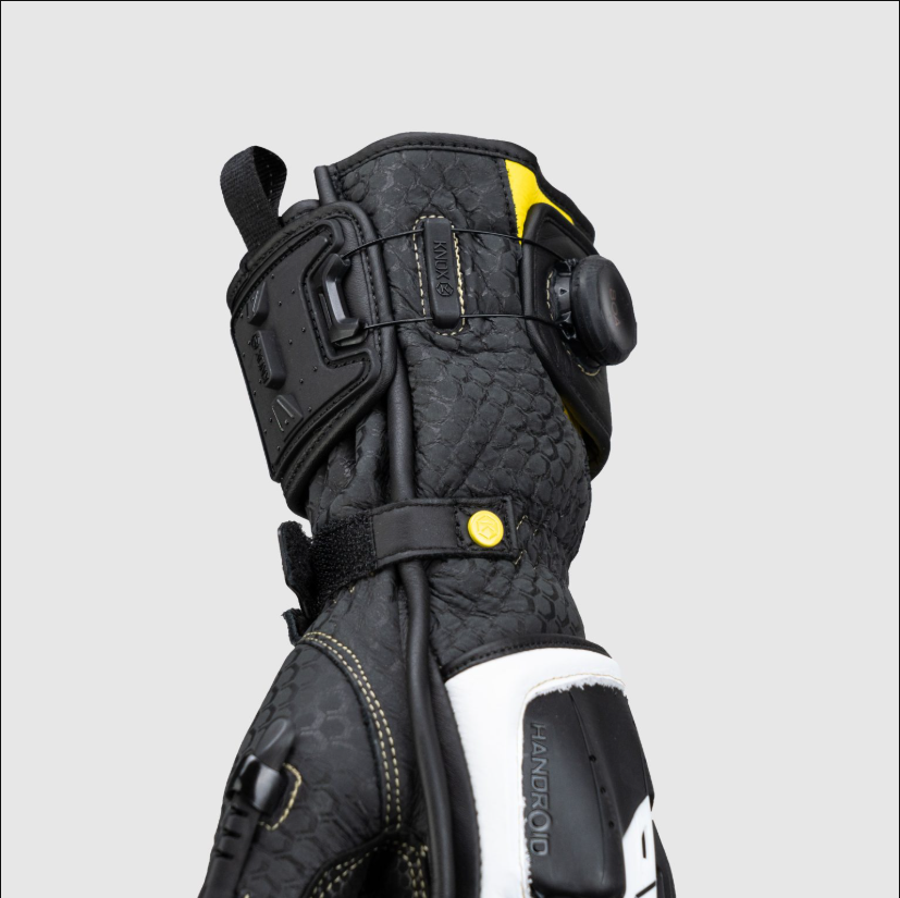Gants de course en cuir Knox Handroid MK5 | Homme | Jaune | 11769404104 