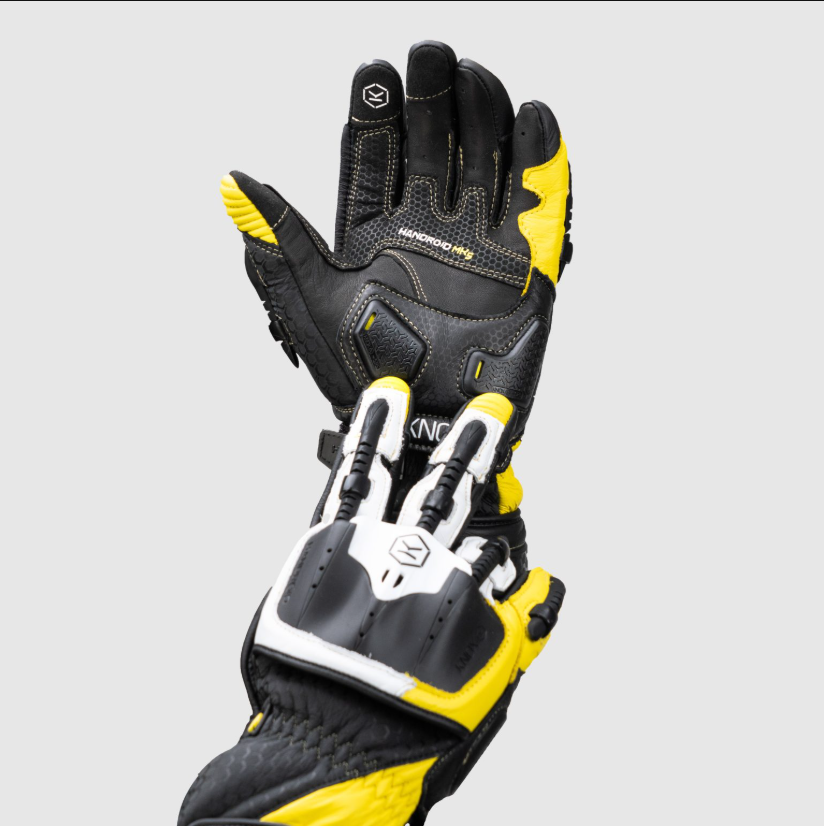 Gants de course en cuir Knox Handroid MK5 | Homme | Jaune | 11769404104 
