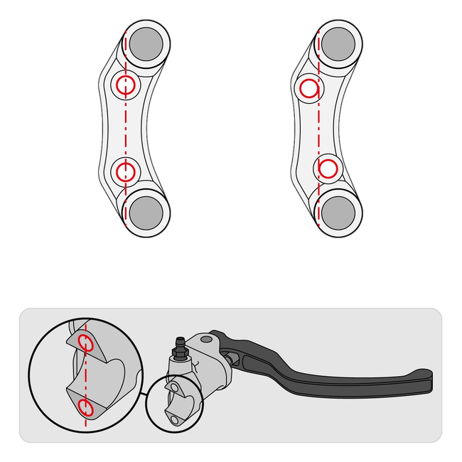 Lenkerschalter SuperSport rechts JetPrime Ducati Panigale V2 955 (20-24) JP SPD 006 – für Mectronik-Dashboard, fluchtendes Lochbild