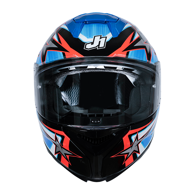 Just1 J-STR Casque Astro Rouge / Bleu / Noir Brillant 6030390112007 