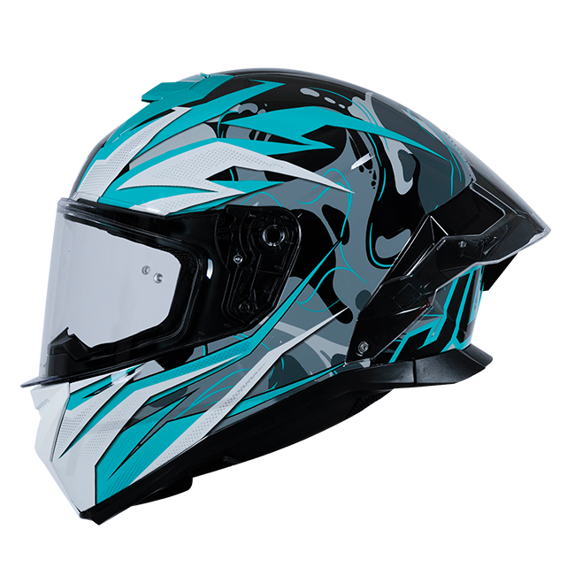 Casque Just1 J-STR Avalon Turquoise / Noir Brillant 6030390111002 