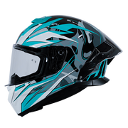 Casque Just1 J-STR Avalon Turquoise / Noir Brillant 6030390111002 