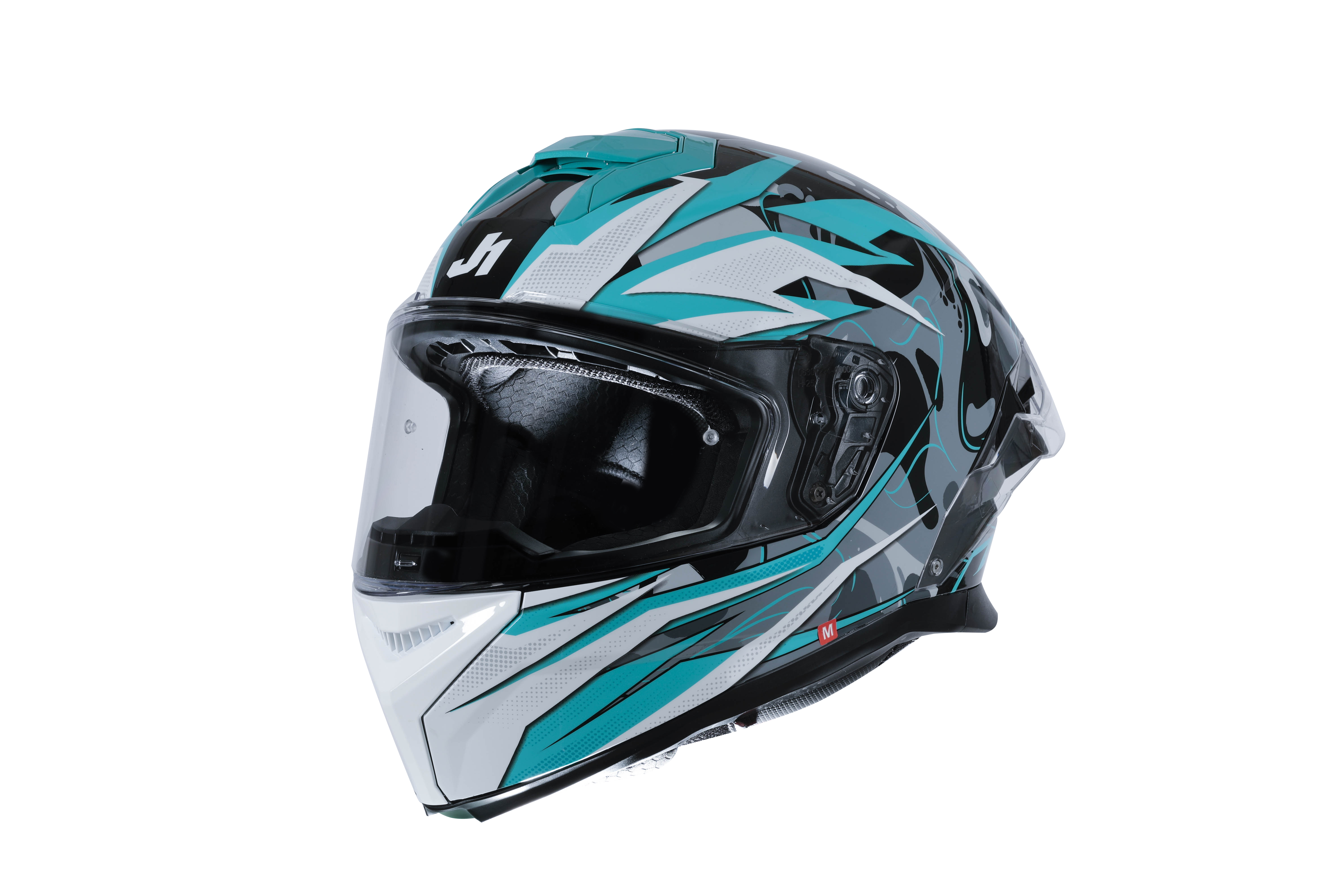 Casque Just1 J-STR Avalon Turquoise / Noir Brillant 6030390111002 