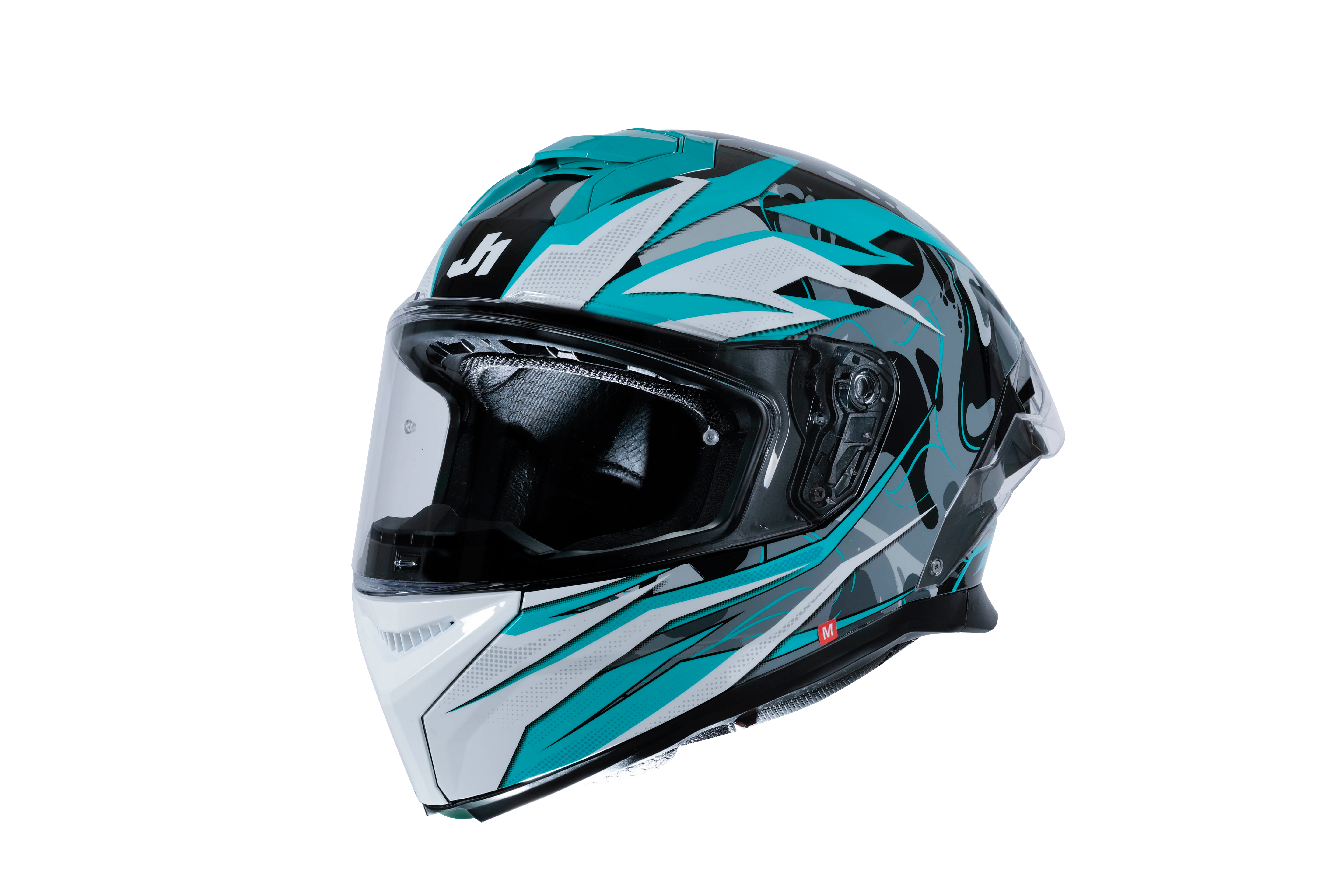 Casque Just1 J-STR Avalon Turquoise / Noir Brillant 6030390111002 