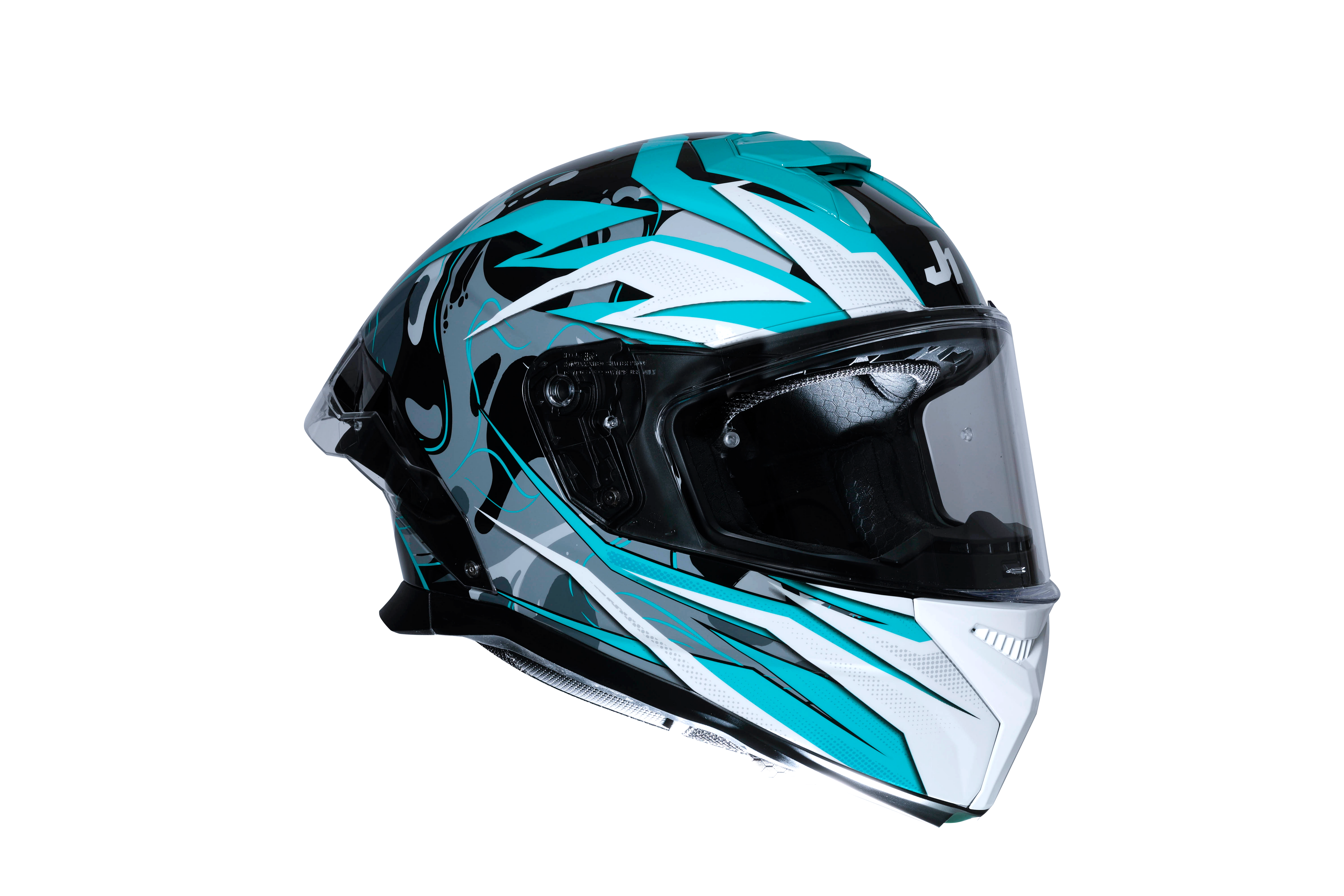 Casque Just1 J-STR Avalon Turquoise / Noir Brillant 6030390111002 