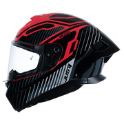Just1 J-STR Casque Tactical Argent / Rouge Brillant 6030390171003 