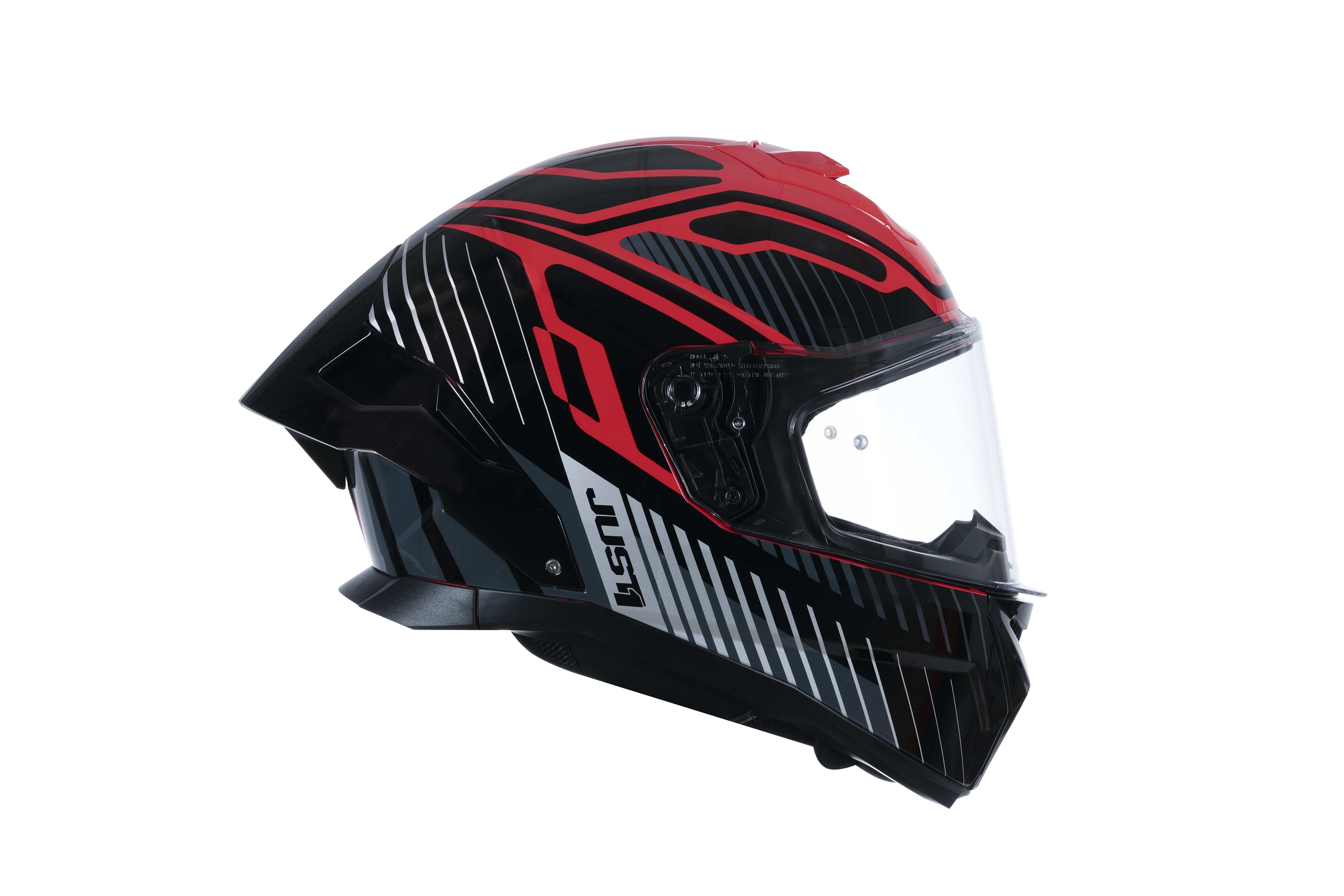 Just1 J-STR Casque Tactical Argent / Rouge Brillant 6030390171003 