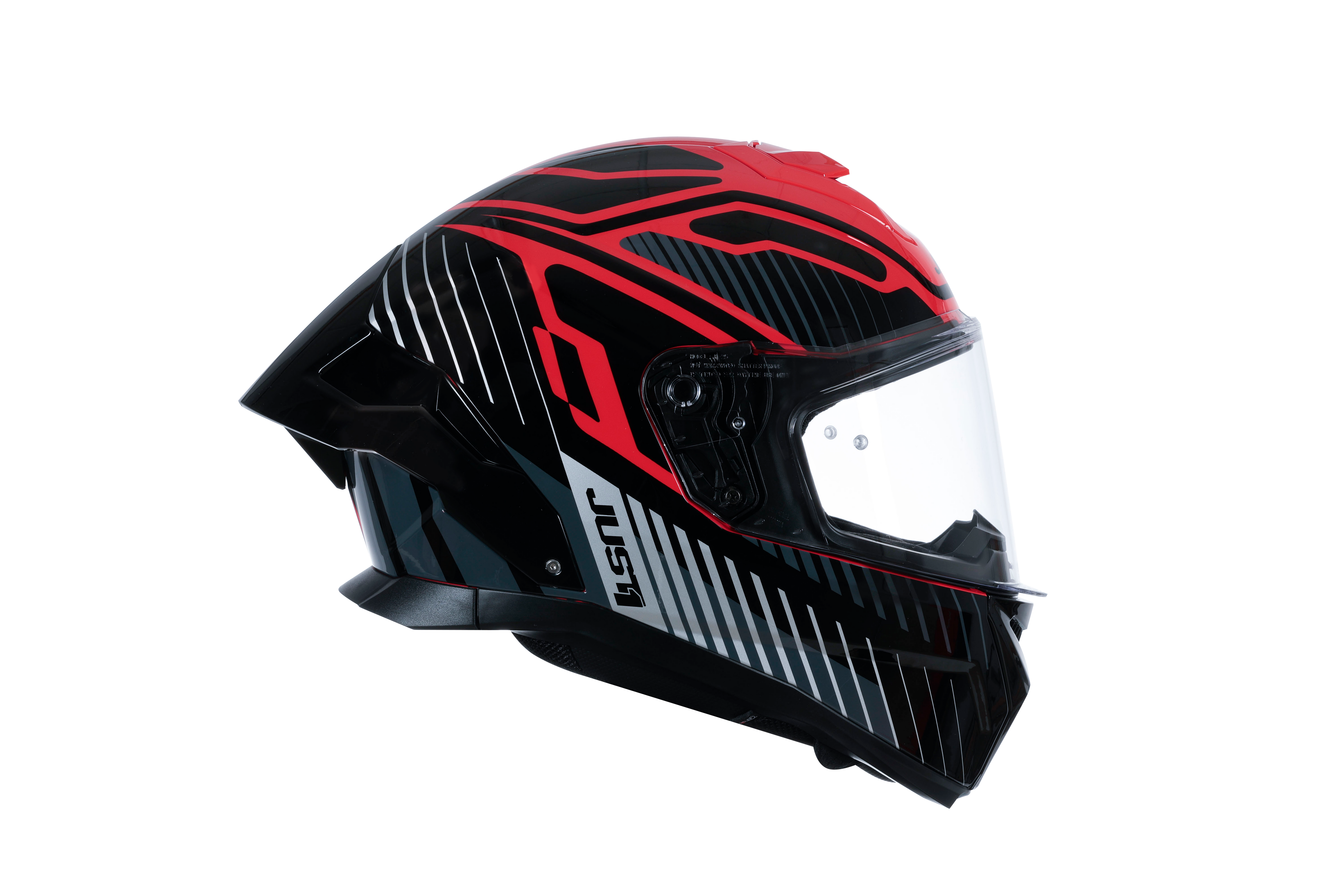 Just1 J-STR Casque Tactical Argent / Rouge Brillant 6030390171003 