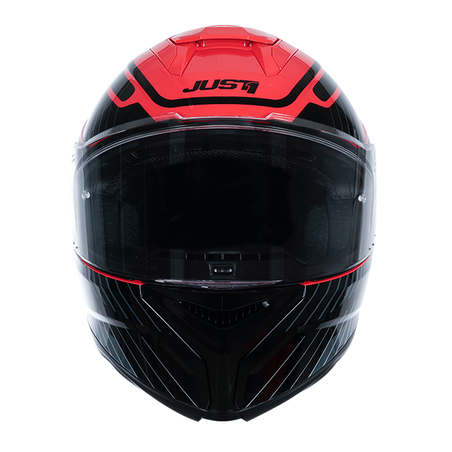 Just1 J-STR Casque Tactical Argent / Rouge Brillant 6030390171003 