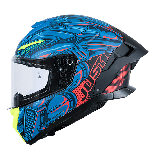 Casque Just1 J-STR Titan Rouge / Bleu / Noir Mat 6030390214004 