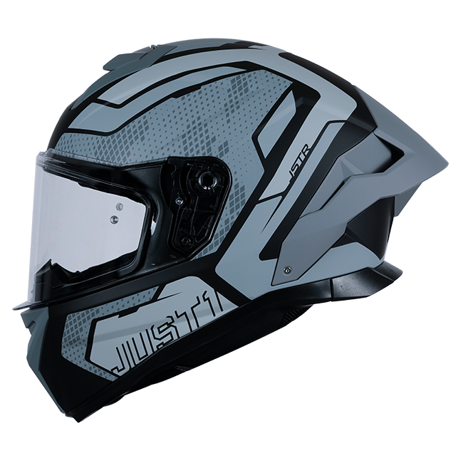 Just1 J-STR Casque Union Gris / Noir Mat 6030390201001 