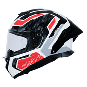 Just1 J-STR Casque Union Rouge / Blanc Brillant 6030390171001 
