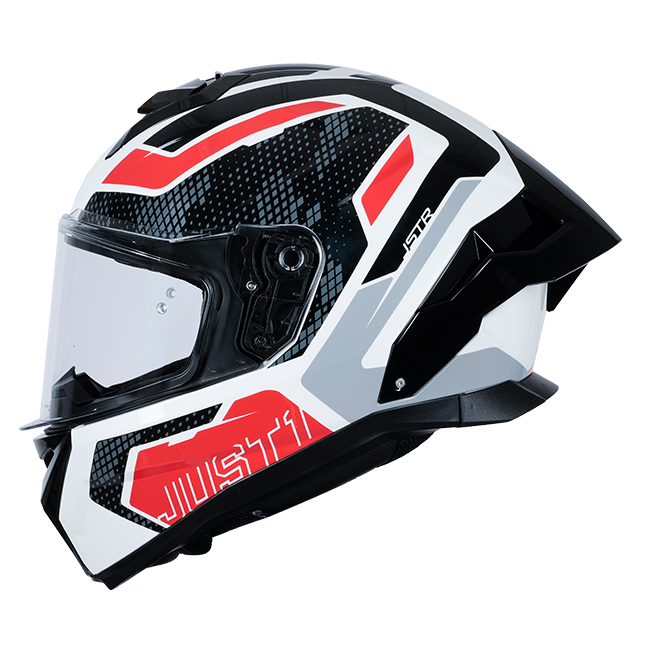 Just1 J-STR Casque Union Rouge / Blanc Brillant 6030390171001 