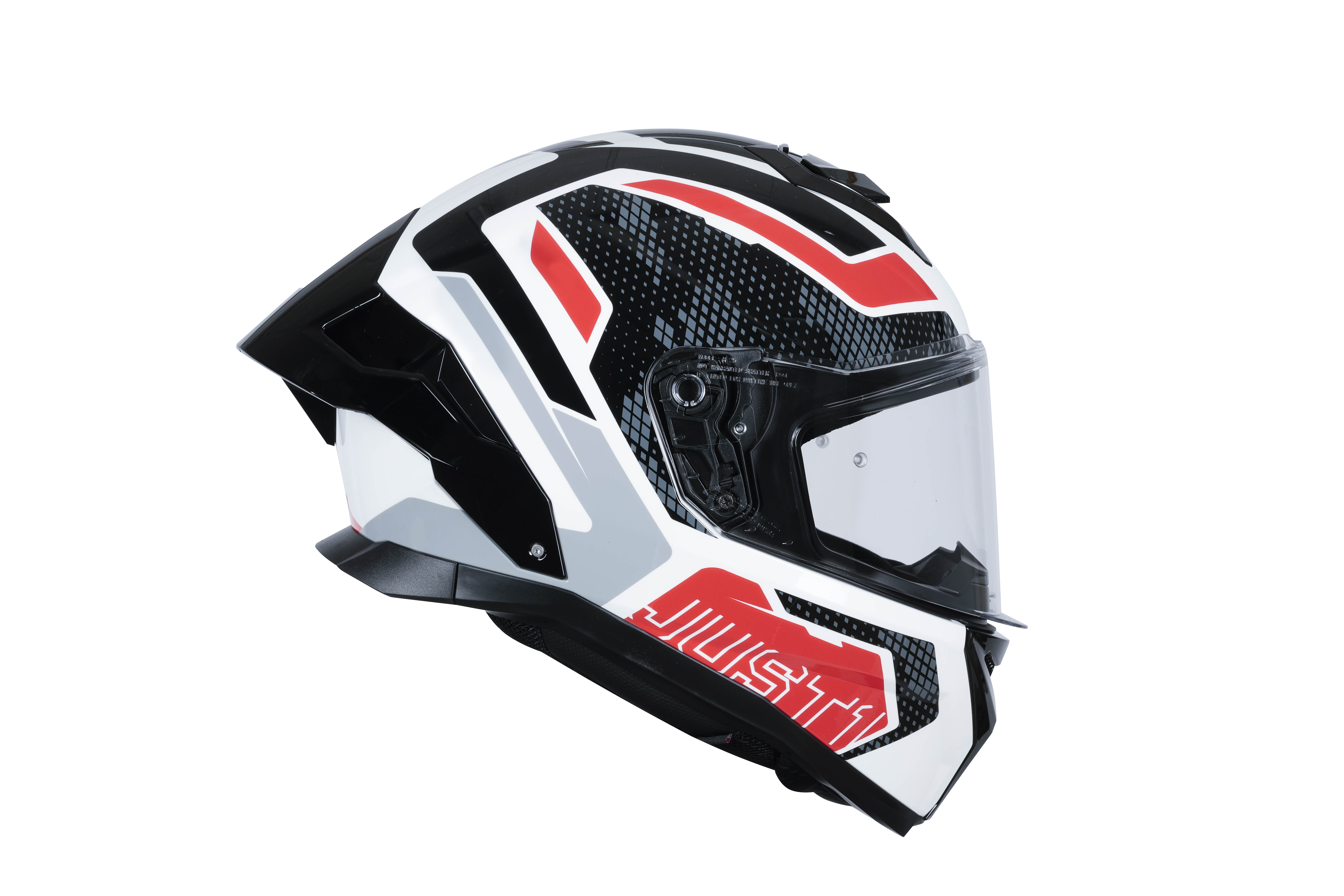 Just1 J-STR Casque Union Rouge / Blanc Brillant 6030390171001 