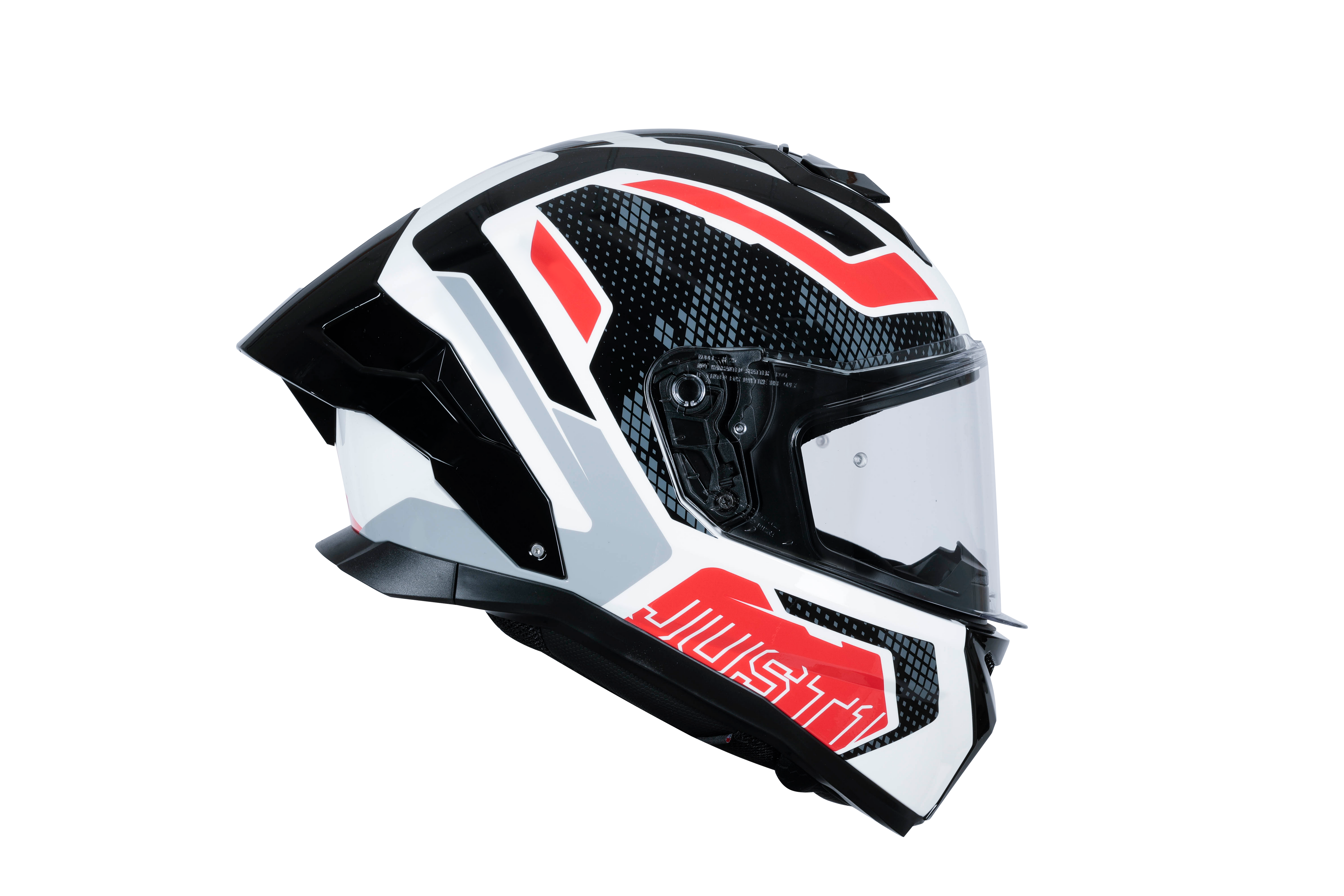 Just1 J-STR Casque Union Rouge / Blanc Brillant 6030390171001 