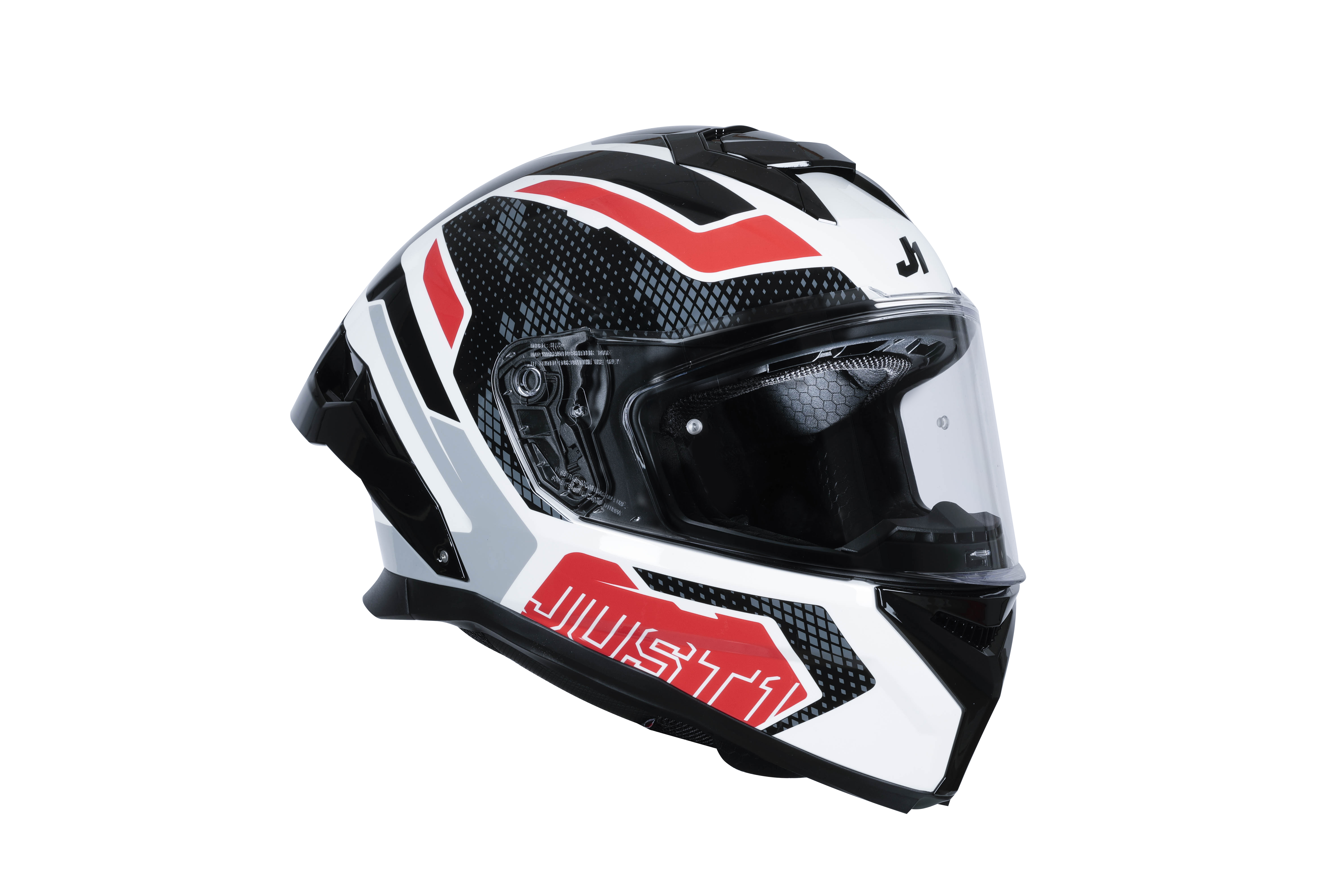 Just1 J-STR Casque Union Rouge / Blanc Brillant 6030390171001 