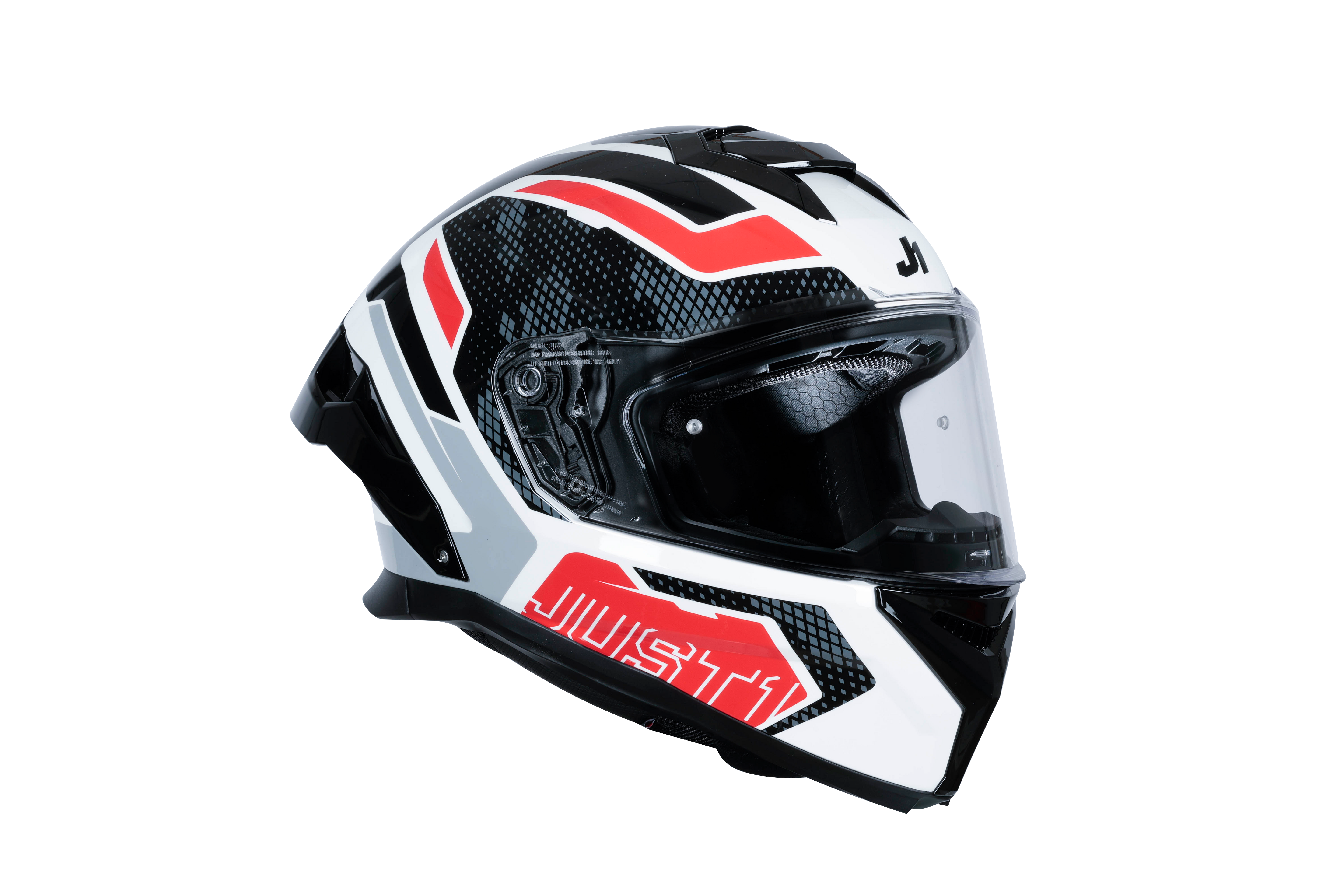 Just1 J-STR Casque Union Rouge / Blanc Brillant 6030390171001 