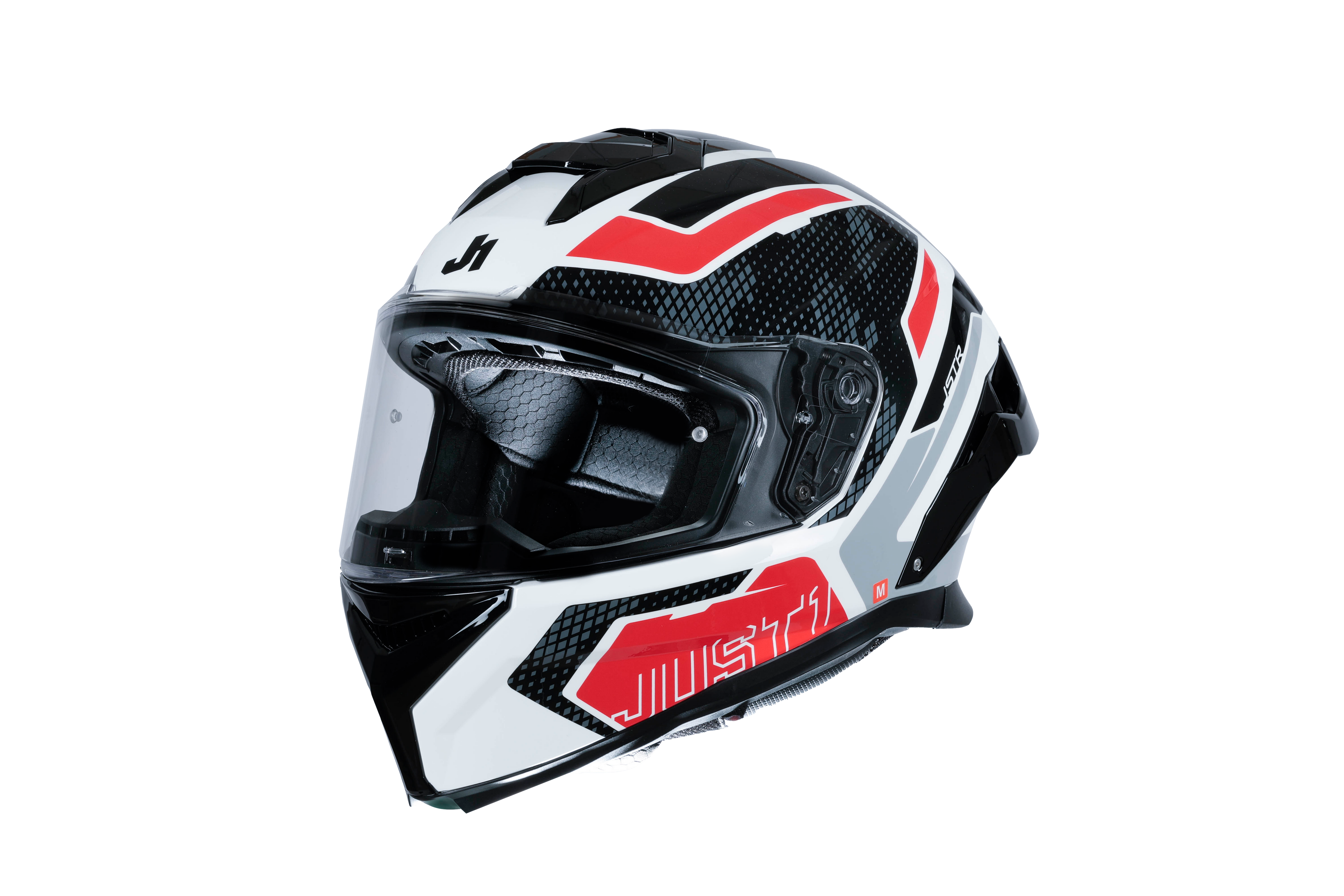 Just1 J-STR Casque Union Rouge / Blanc Brillant 6030390171001 