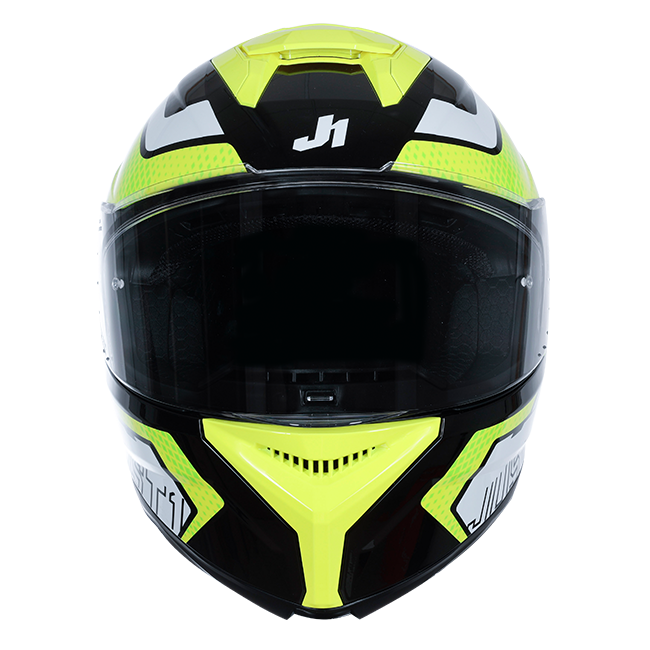 Just1 J-STR Casque Union Néon Jaune / Noir Brillant 6030390191001 