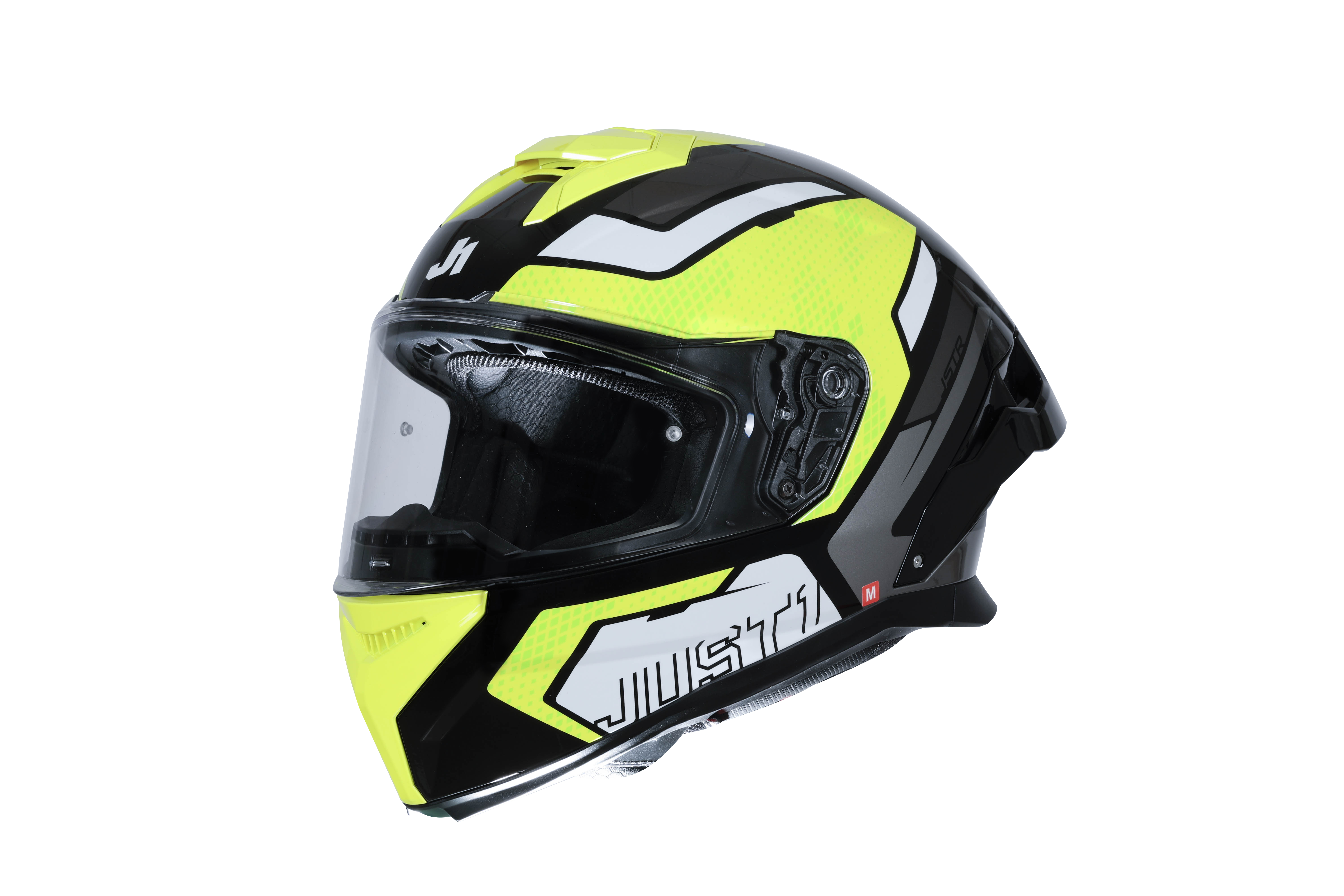 Just1 J-STR Casque Union Néon Jaune / Noir Brillant 6030390191001 