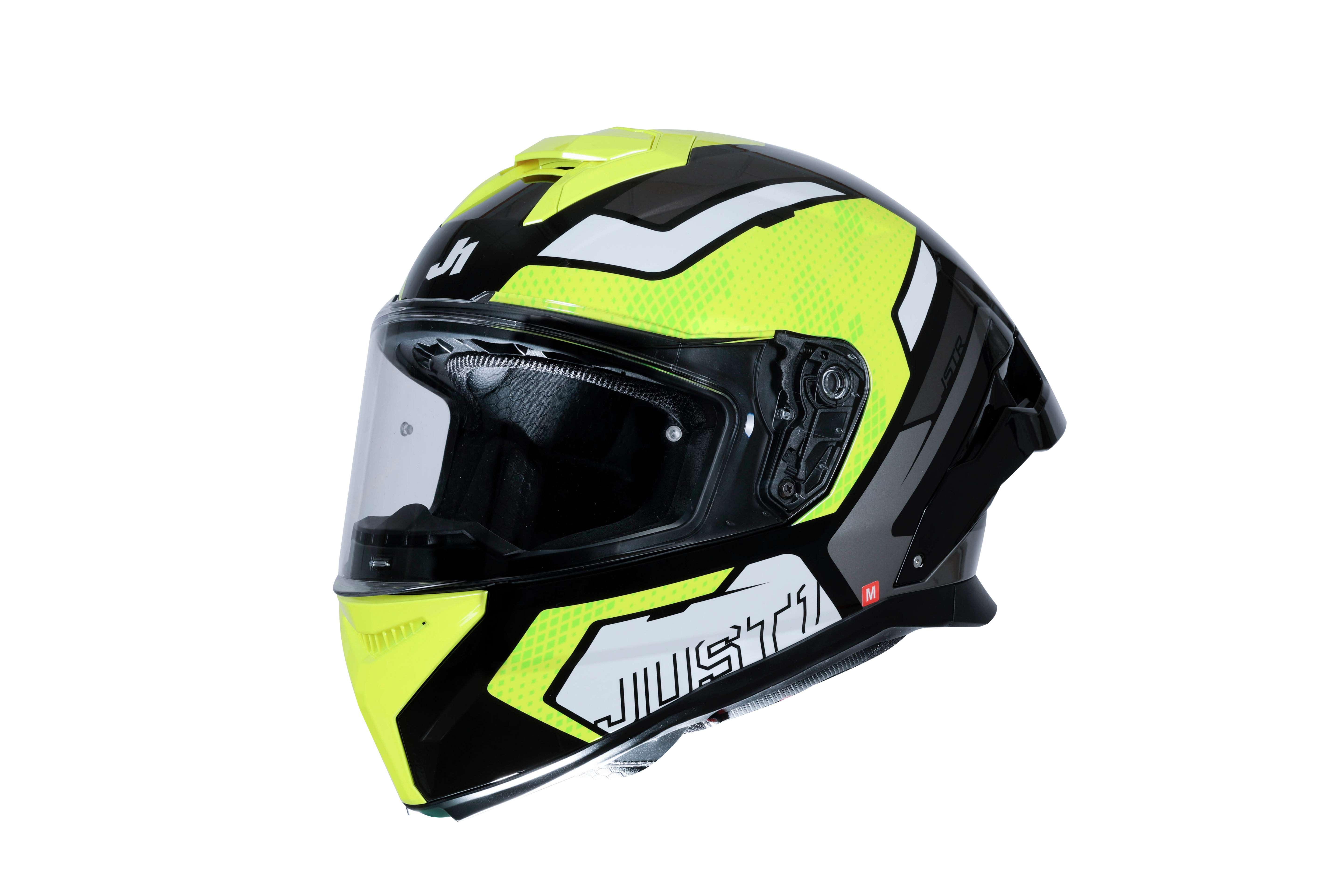 Just1 J-STR Casque Union Néon Jaune / Noir Brillant 6030390191001 