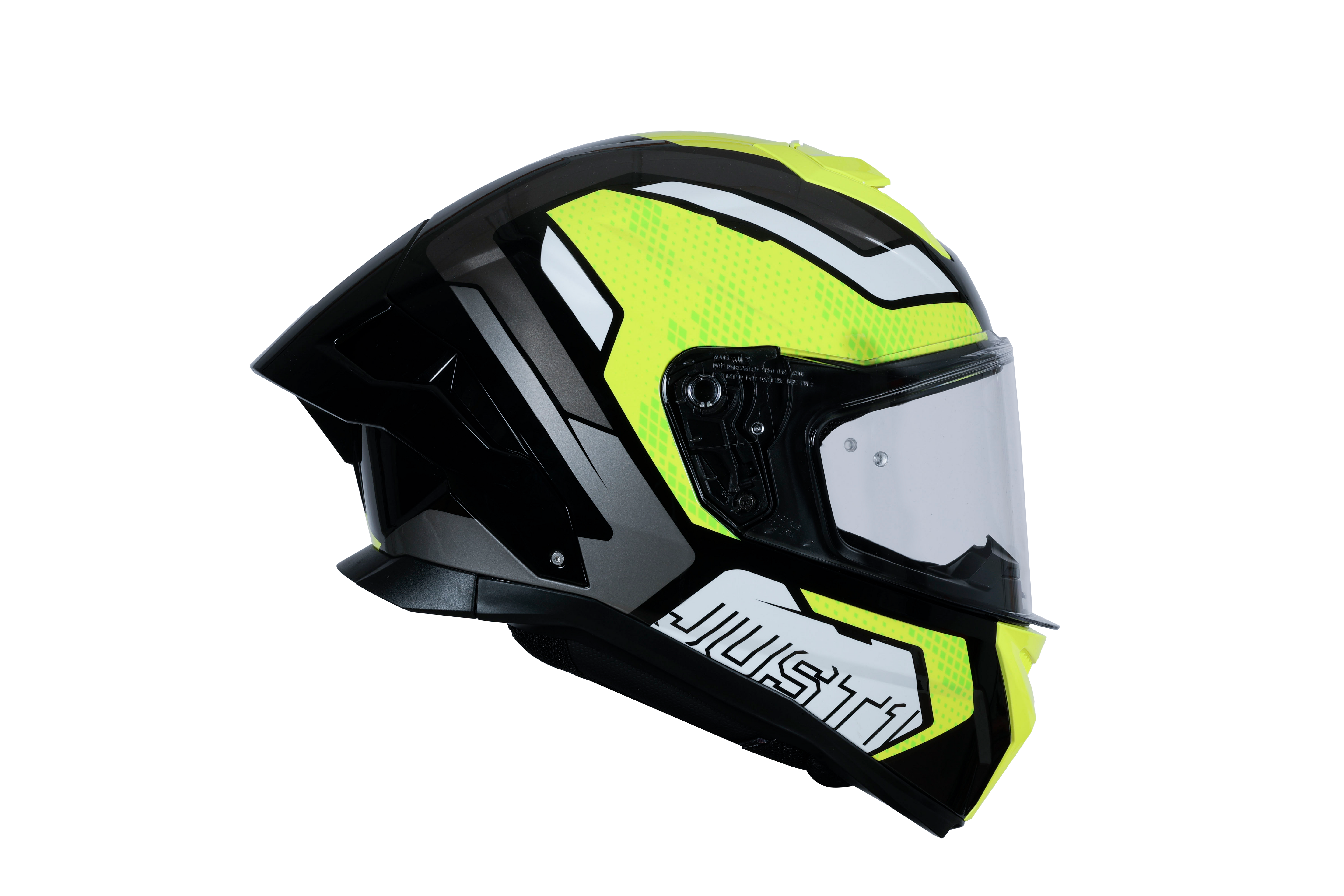 Just1 J-STR Casque Union Néon Jaune / Noir Brillant 6030390191001 