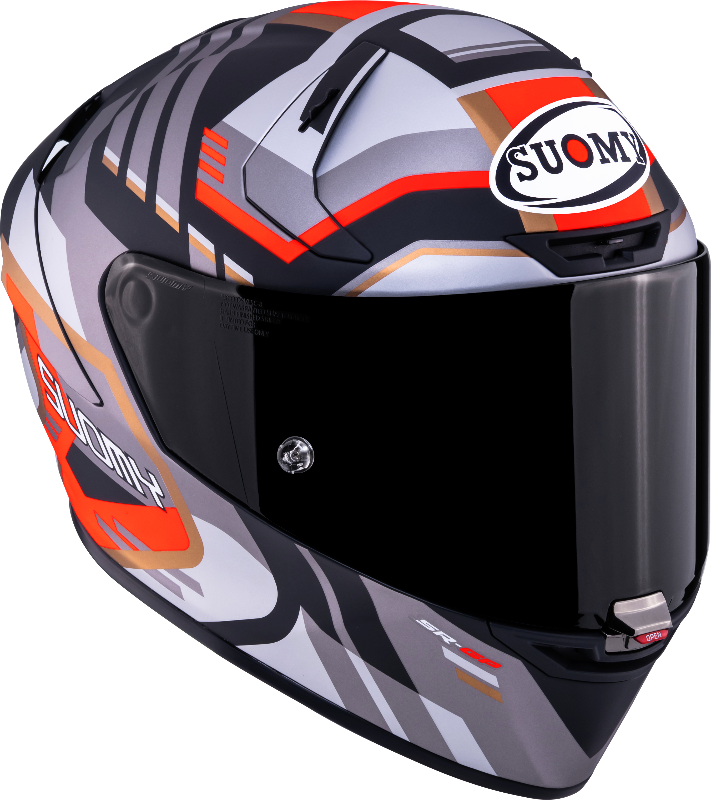 Casque Suomy SR-GP Evo Infrared Mat Gris/Rouge/Noir K6S20025 