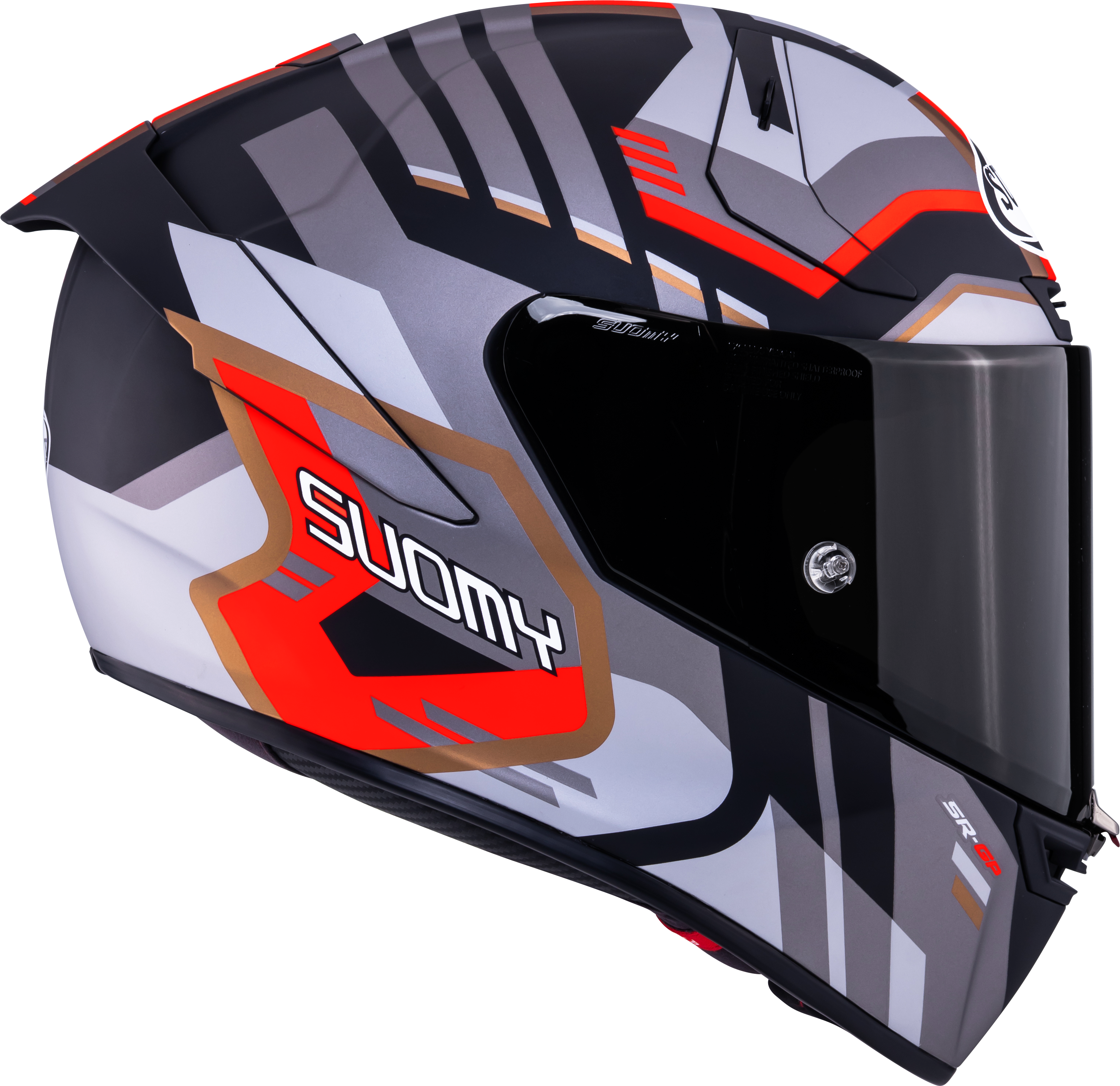Casque Suomy SR-GP Evo Infrared Mat Gris/Rouge/Noir K6S20025 