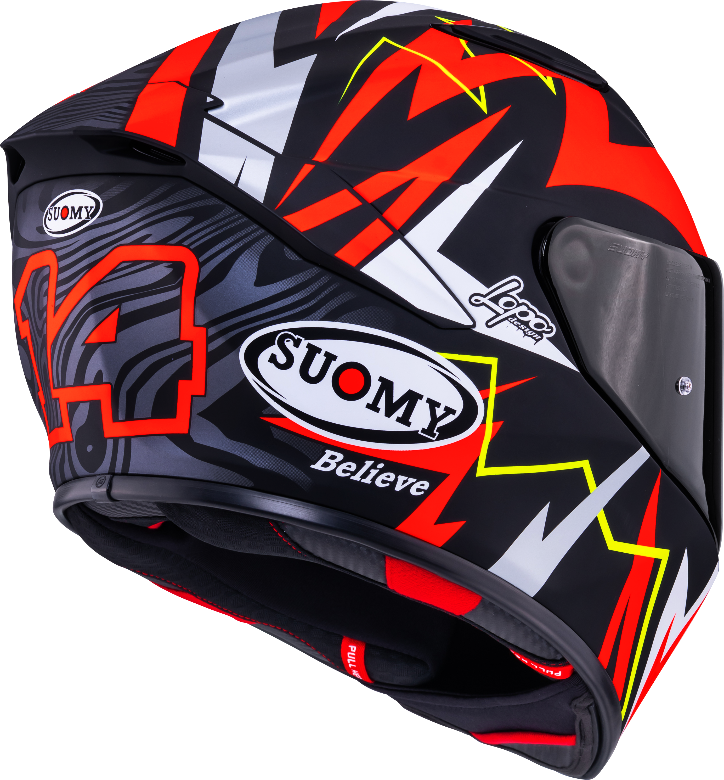 Casque Suomy Track-1 Mat Rouge Sam Lowes Réplica 2025 K6T10020 