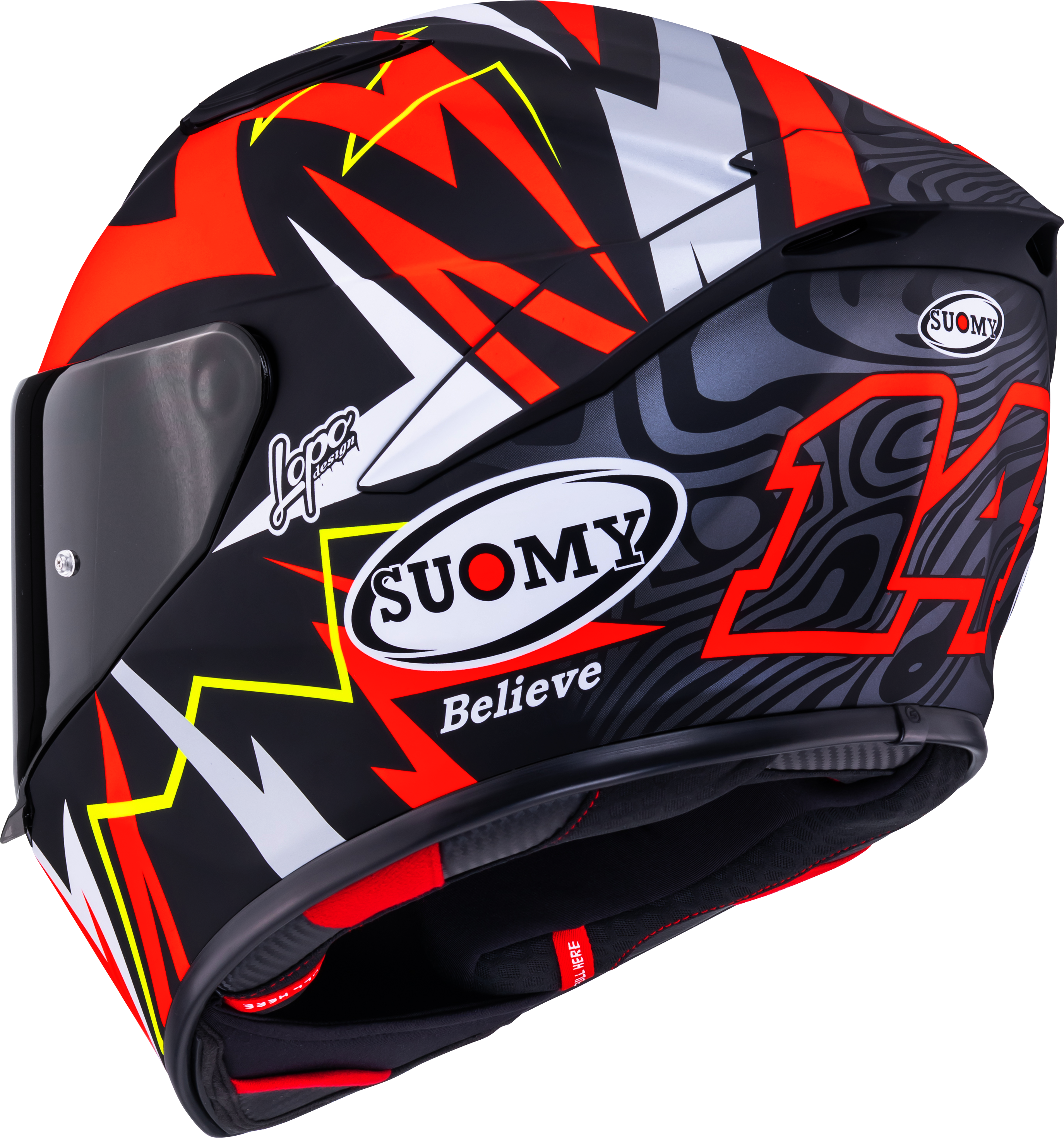Casque Suomy Track-1 Mat Rouge Sam Lowes Réplica 2025 K6T10020 