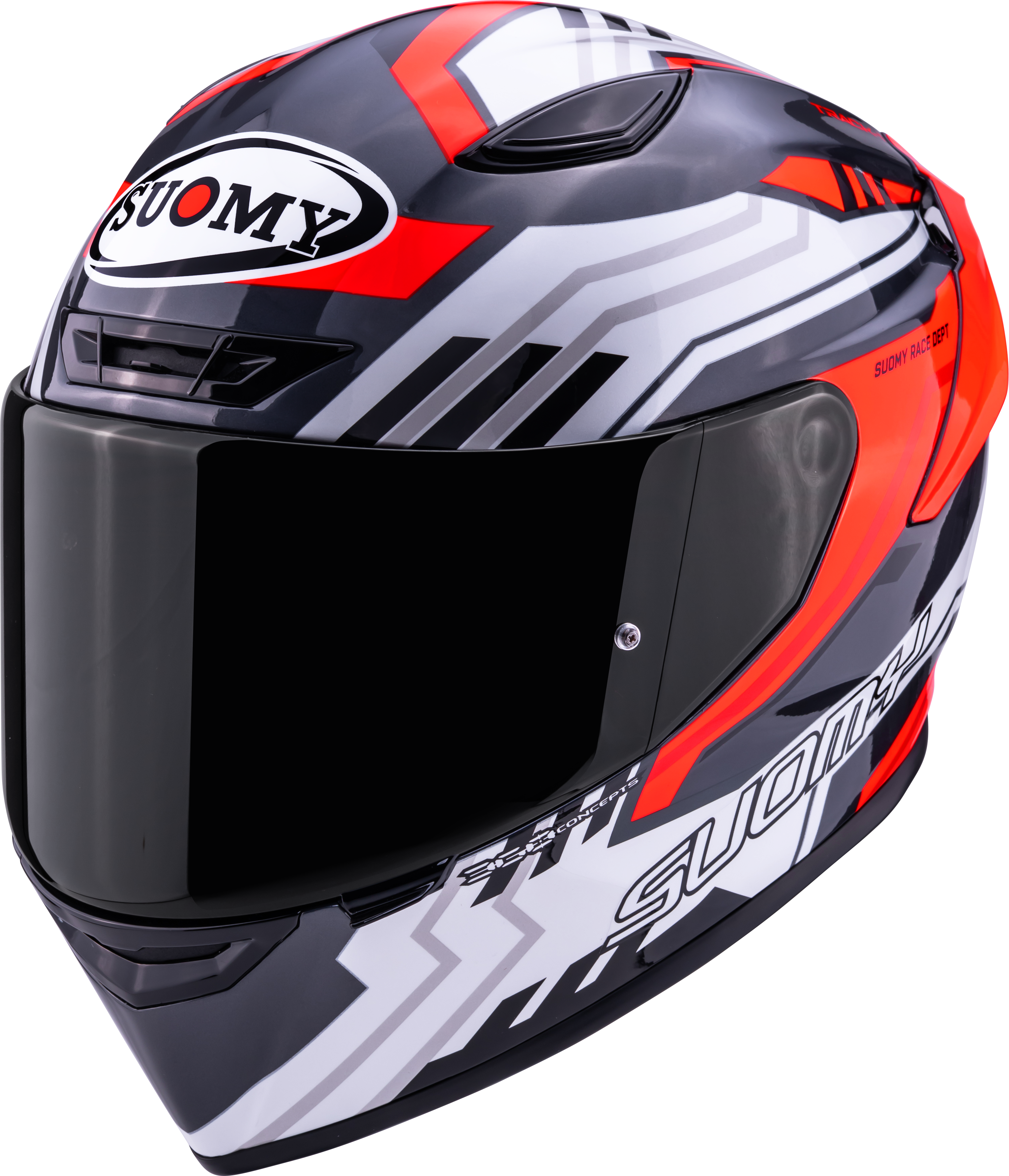 Casque Suomy Track-1 Framework Blanc/Rouge K6T10022 