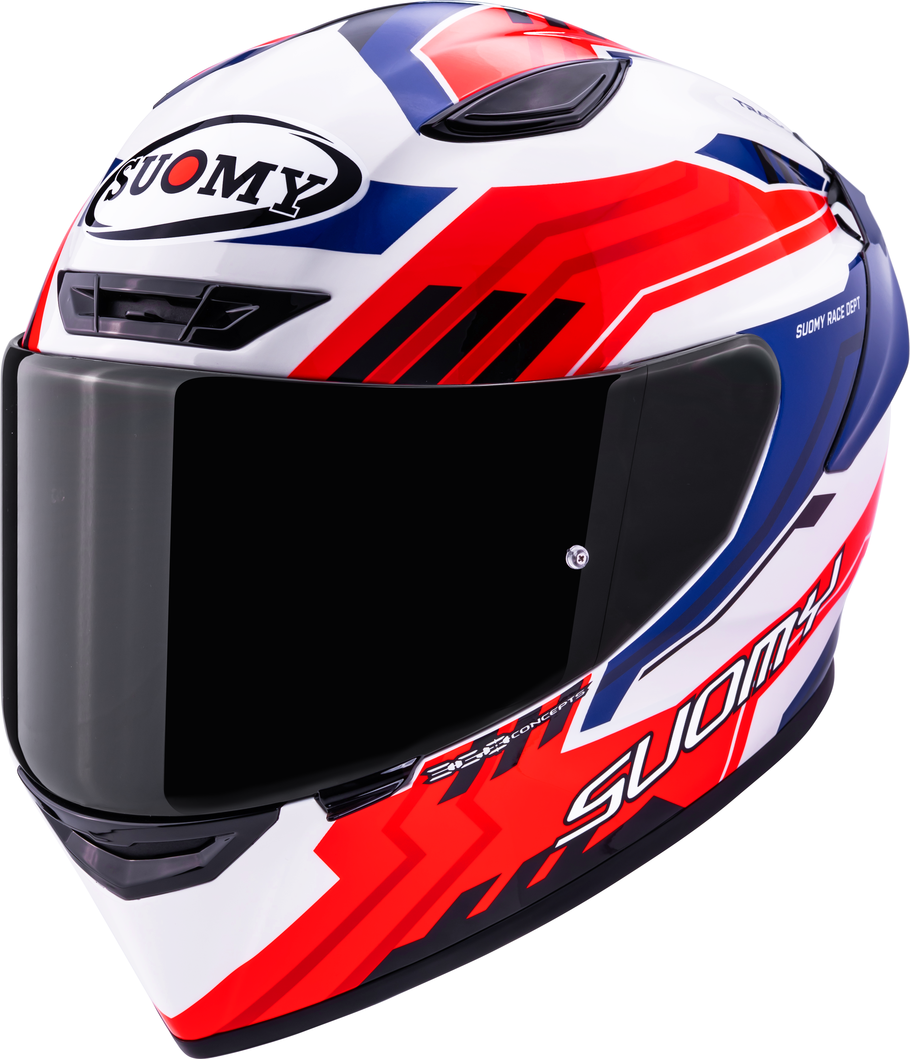 Casque Suomy Track-1 Framework Blanc/Rouge/Bleu K6T10023 