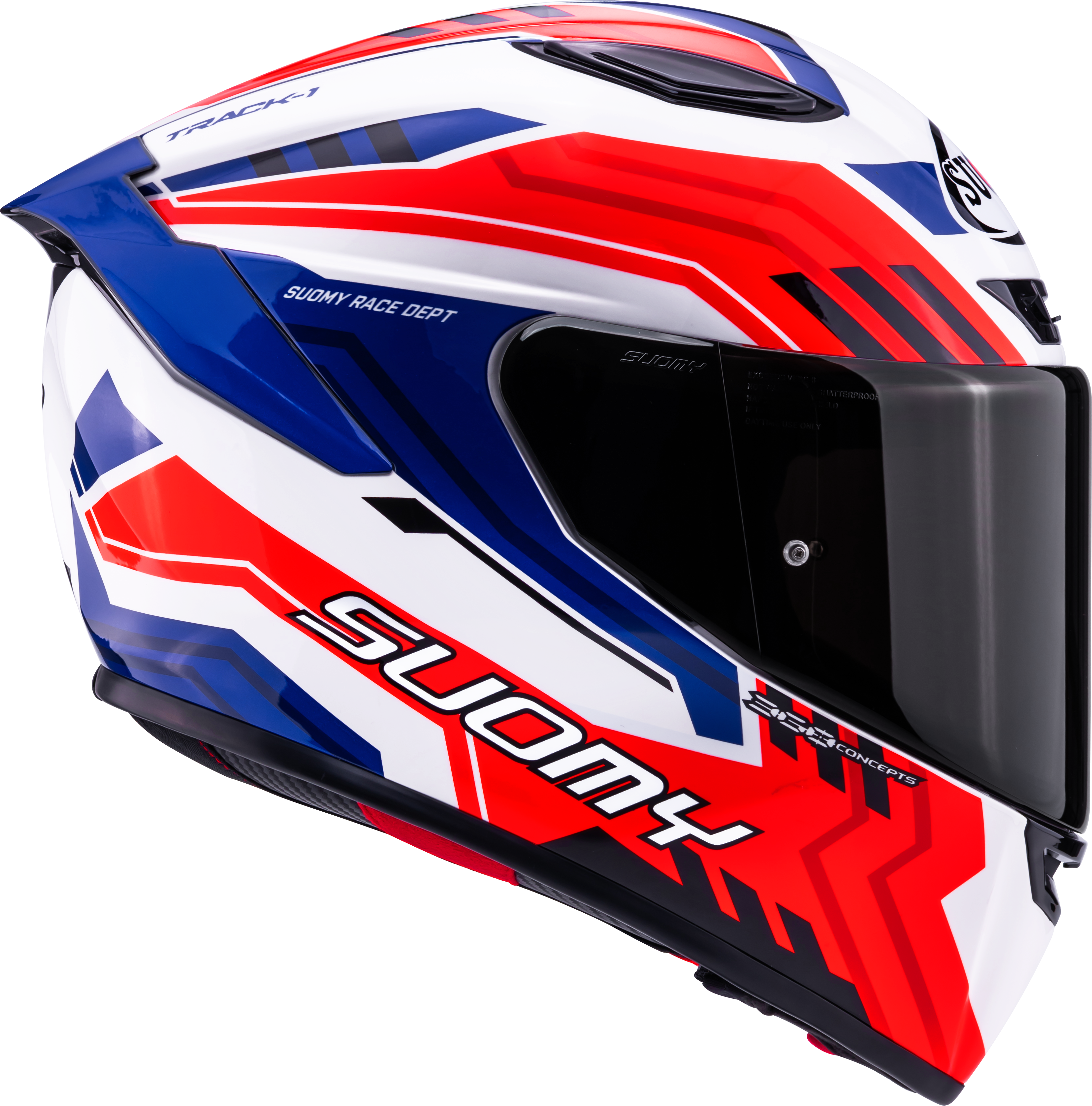 Casque Suomy Track-1 Framework Blanc/Rouge/Bleu K6T10023 
