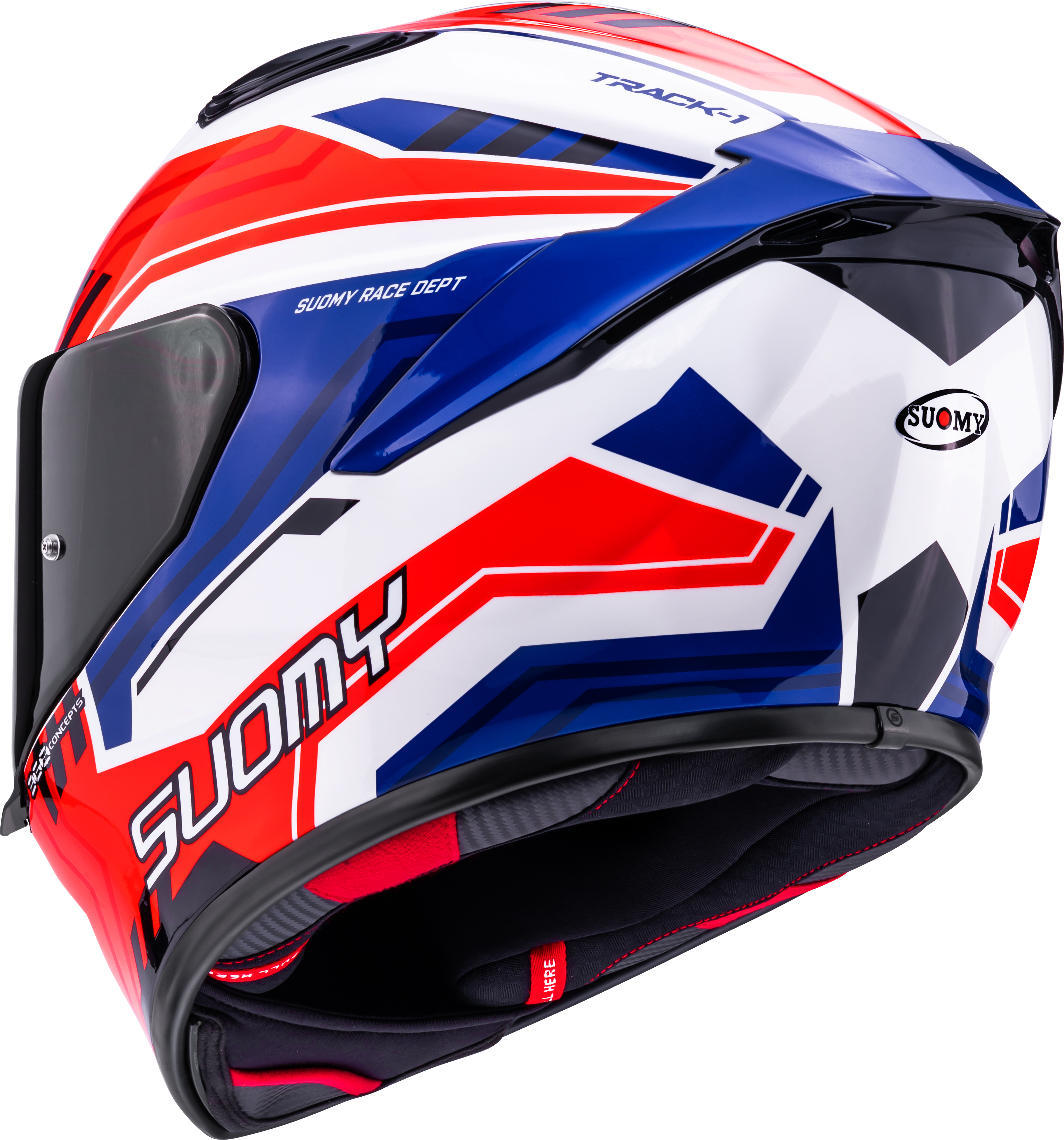 Casque Suomy Track-1 Framework Blanc/Rouge/Bleu K6T10023 