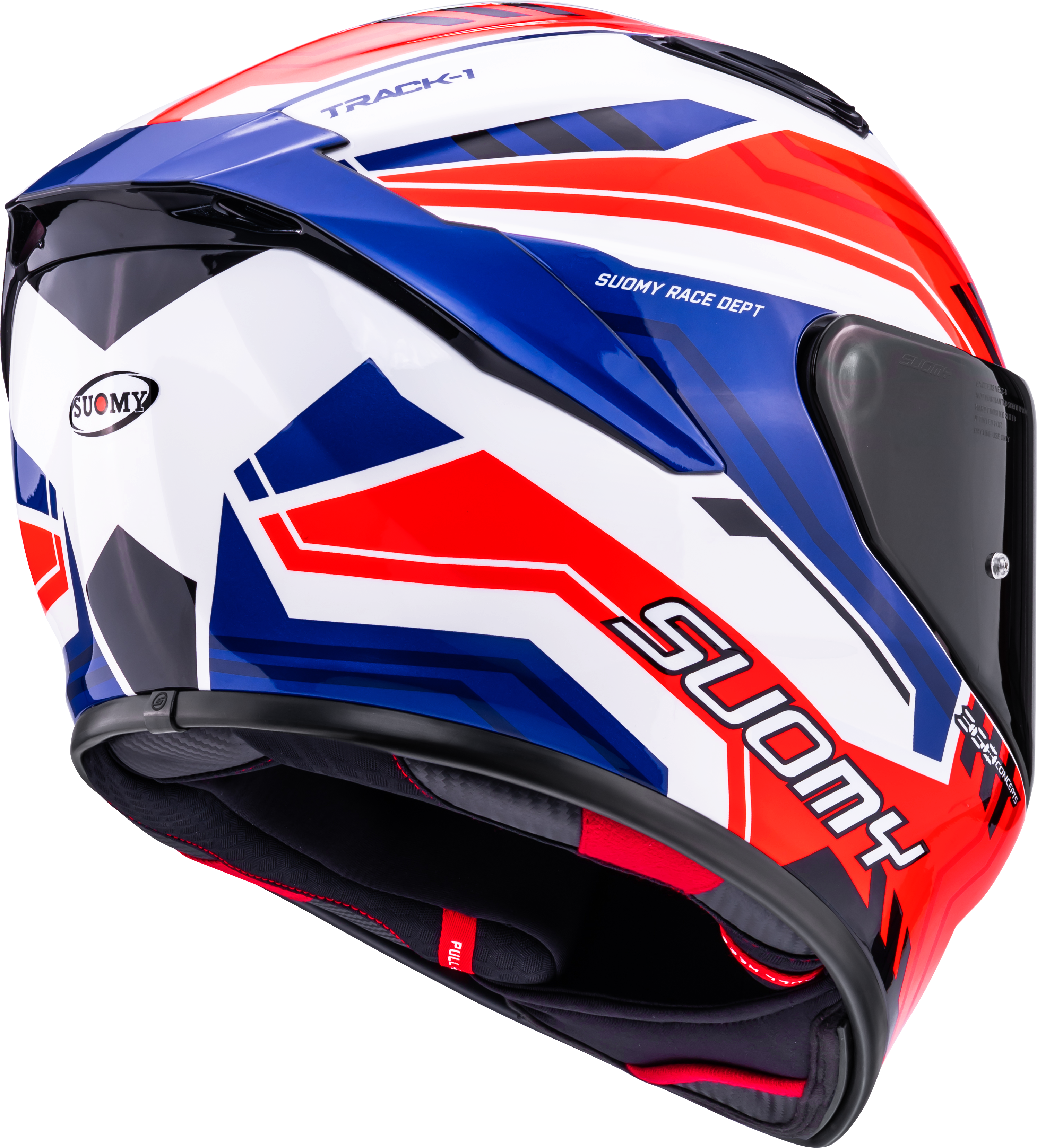 Casque Suomy Track-1 Framework Blanc/Rouge/Bleu K6T10023 