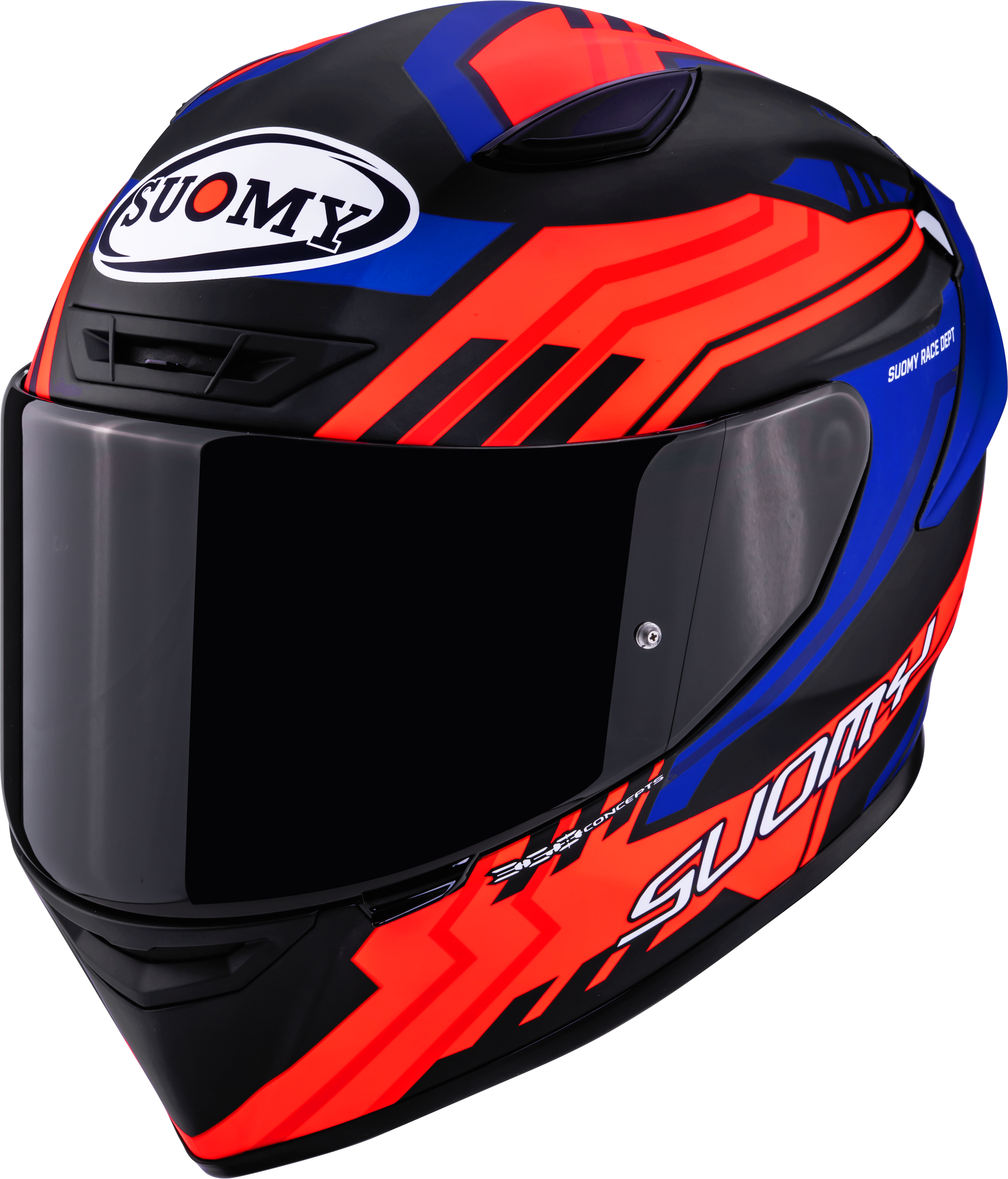 Casque Suomy Track-1 Framework Mat Noir/Rouge/Bleu K6T10024 