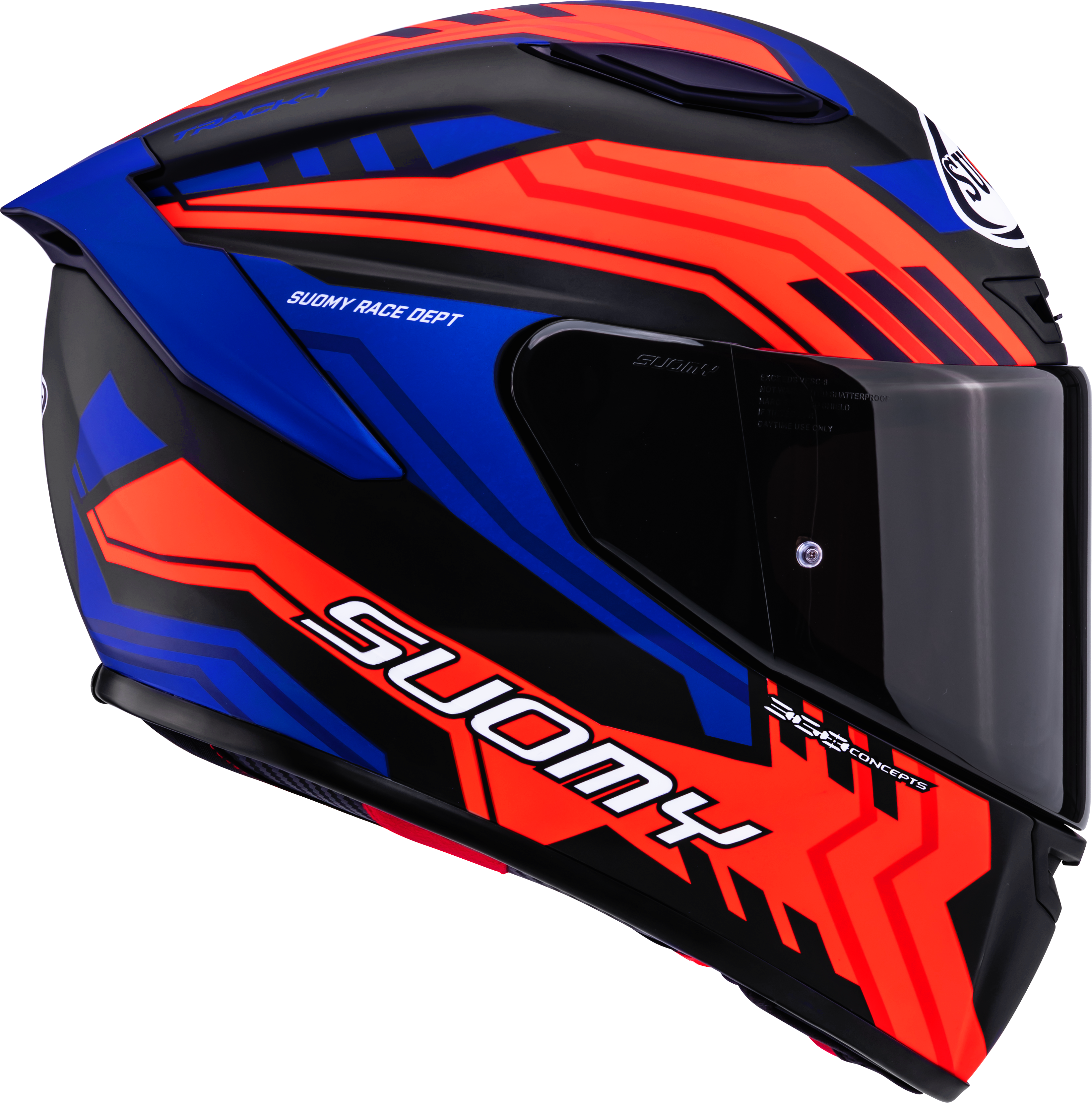 Casque Suomy Track-1 Framework Mat Noir/Rouge/Bleu K6T10024 