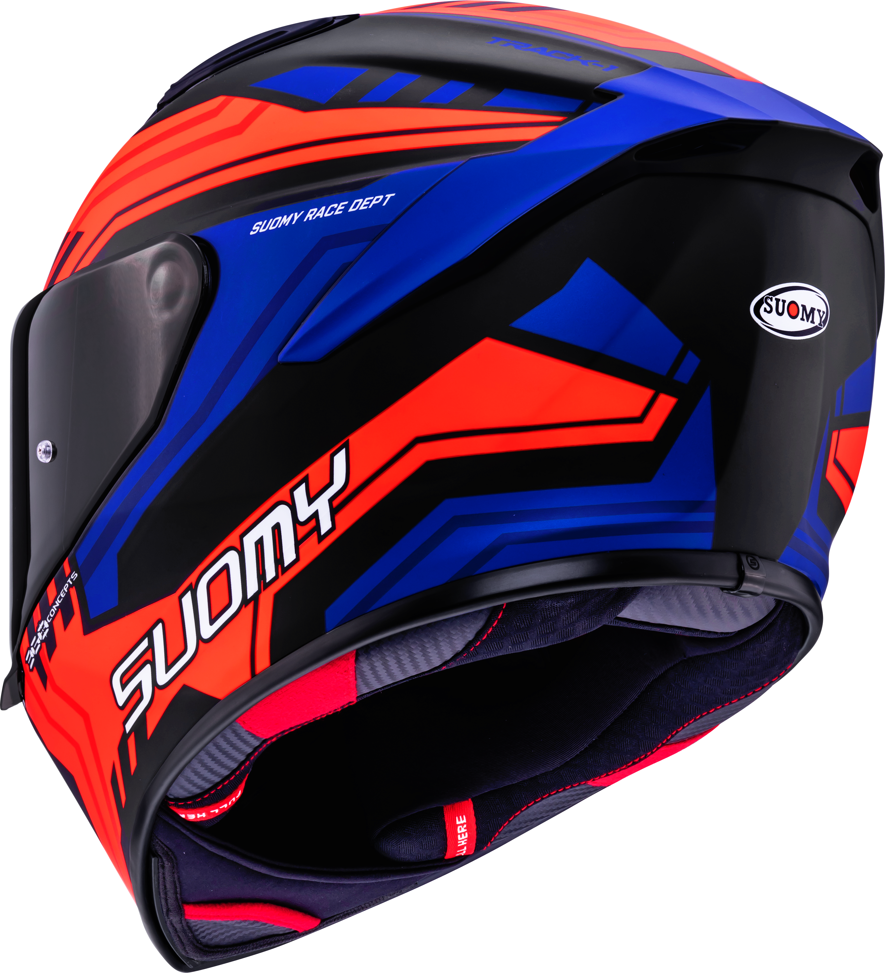 Casque Suomy Track-1 Framework Mat Noir/Rouge/Bleu K6T10024 