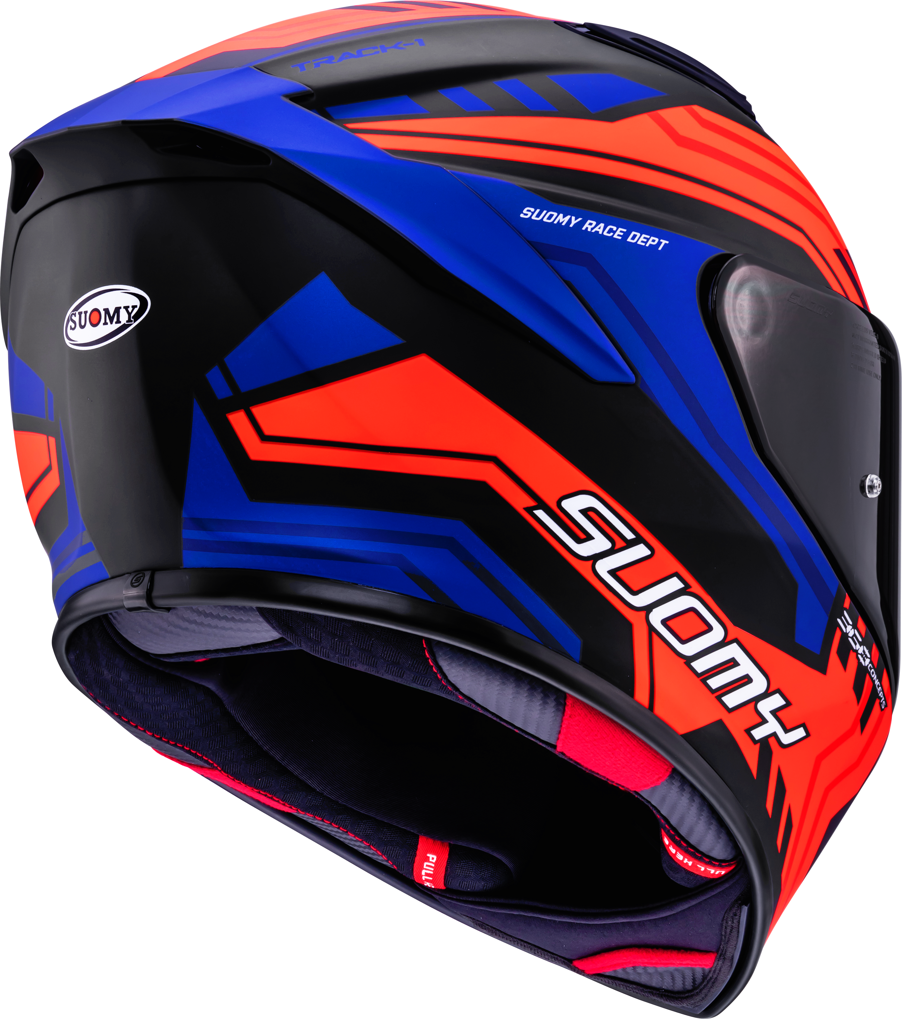 Casque Suomy Track-1 Framework Mat Noir/Rouge/Bleu K6T10024 