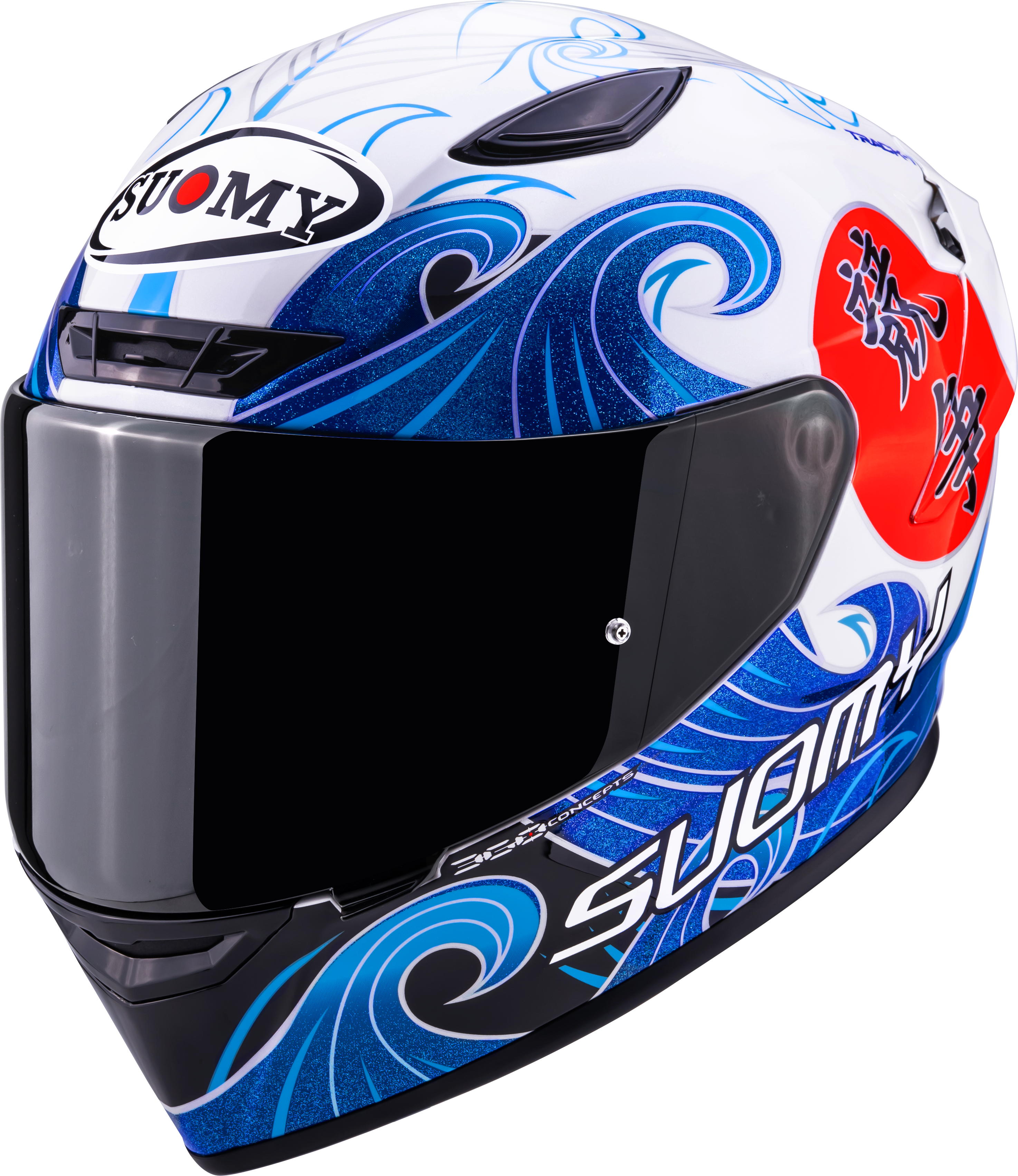 Casque Suomy Track-1 Waves Blanc K6T10025 