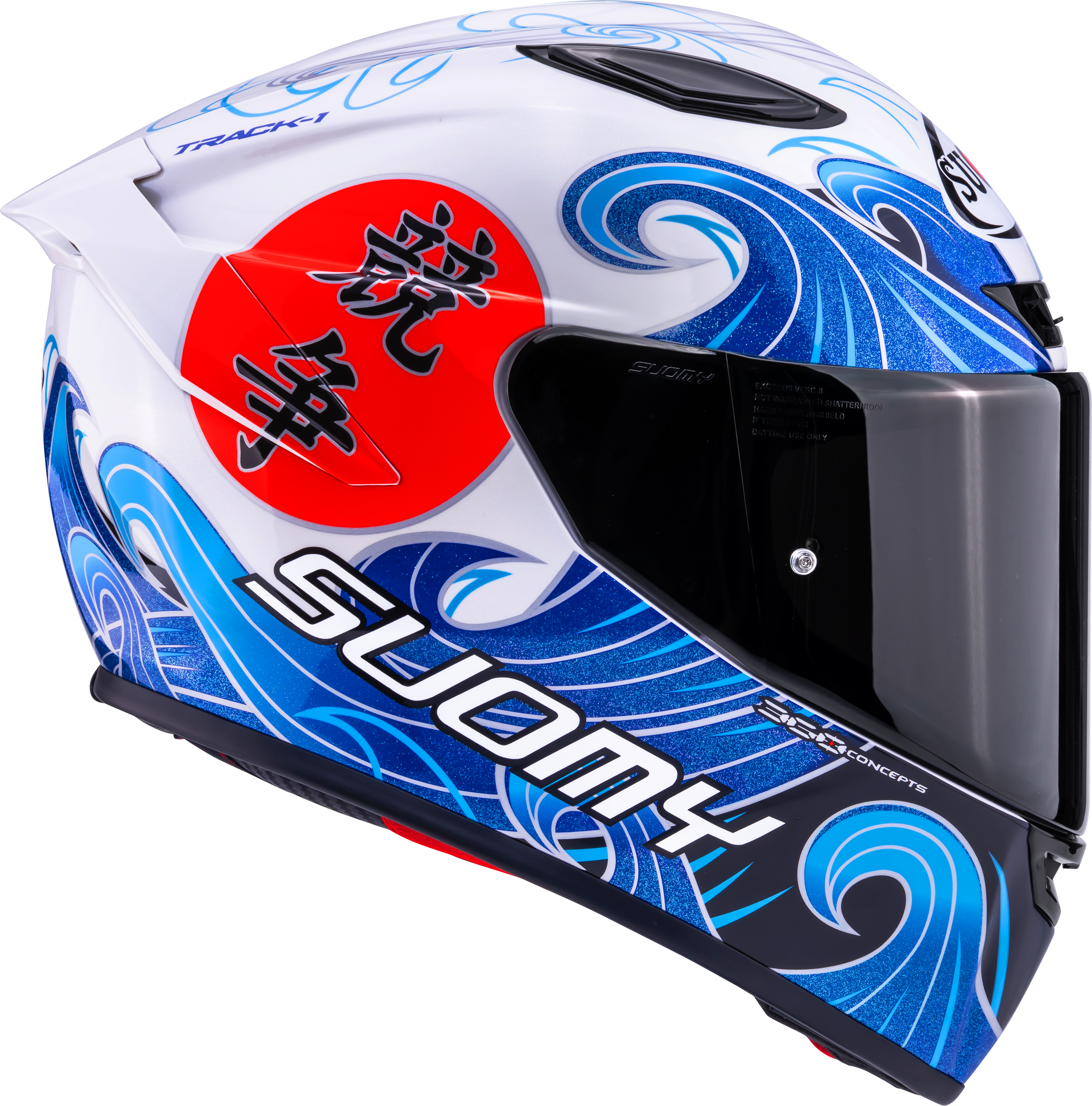 Casque Suomy Track-1 Waves Blanc K6T10025 