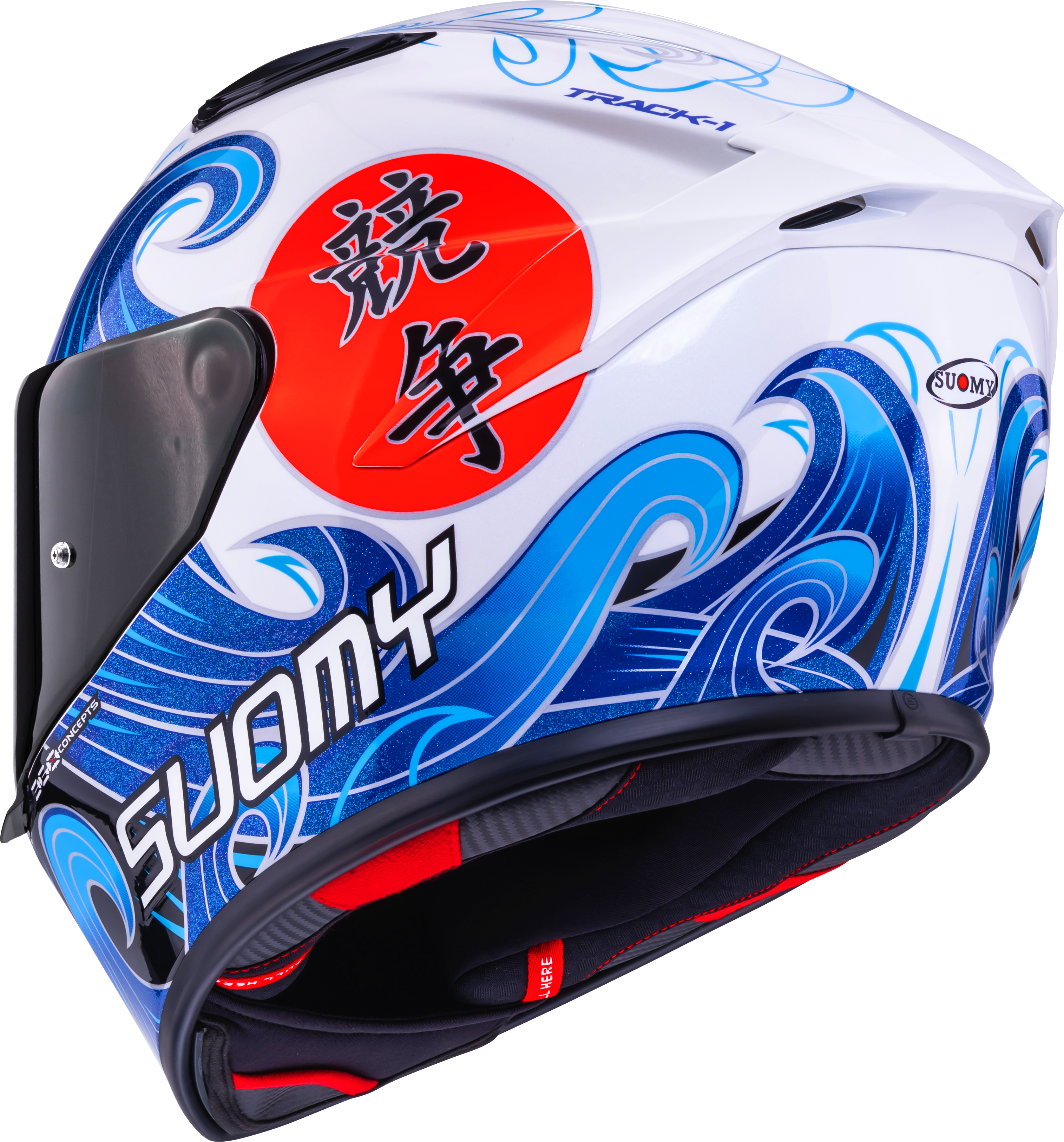 Casque Suomy Track-1 Waves Blanc K6T10025 