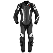 Spidi Laser Pro combinaison une pièce Combinaison en cuir – Combinaison de course perforée | Homme | Noir/Blanc | Y154011 