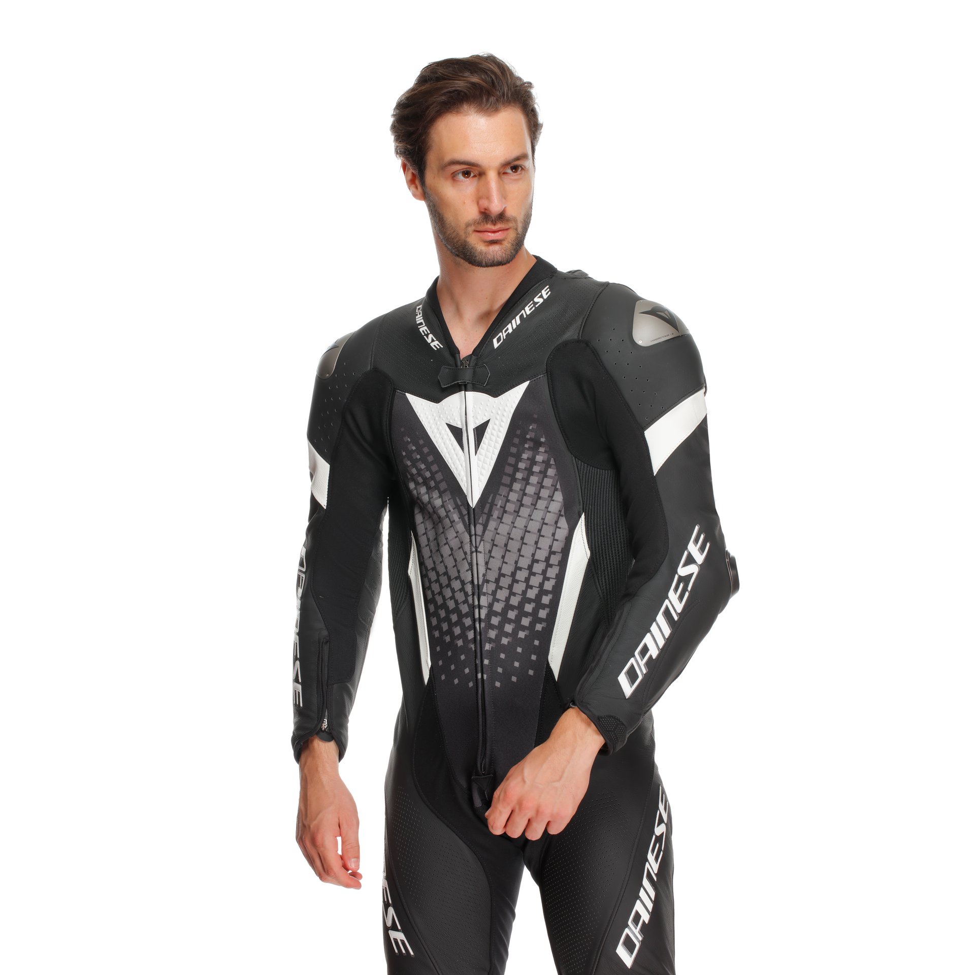 Dainese Laguna Seca 6 combinaison en cuir une pièce – combinaison de course perforée | hommes | noir/blanc 