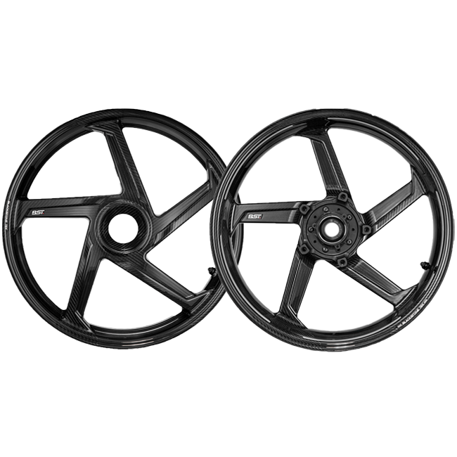 Ensemble de jantes BST STAR TEK en carbone pour Ducati Panigale V2 955 (20-24) 